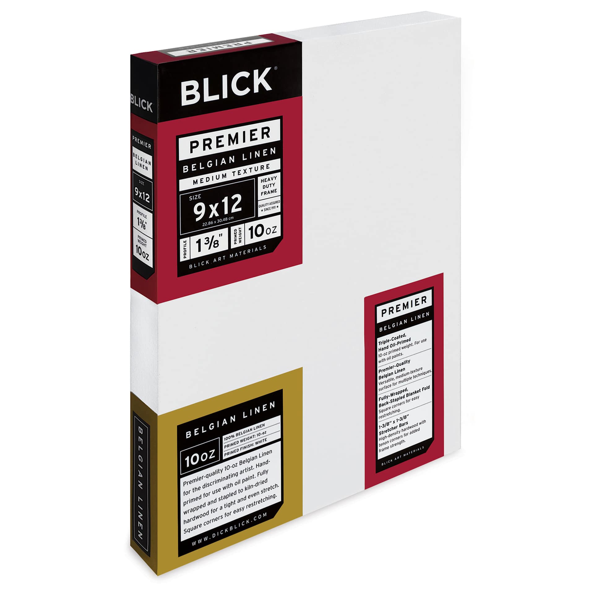 Blick Premier Belgian Linen - 9" x 12", Oil-Primed, 1-3/8" Profile