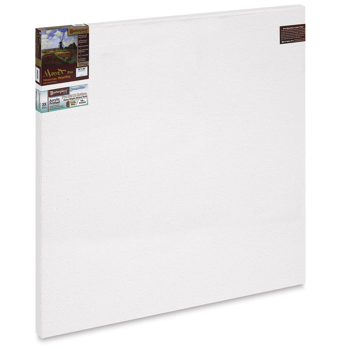 Masterpiece Monet Pro Sausalito Cotton Canvas - 24" x 24", Acrylic-Primed