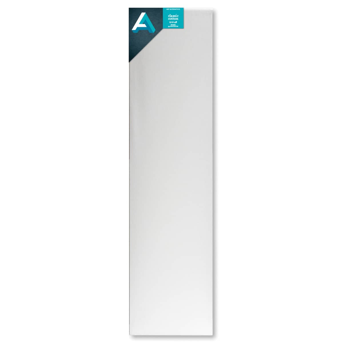 Art Alternatives Classic Cotton Stretched Canvas, Studio, .75 in Profile, 12 in x 48 in