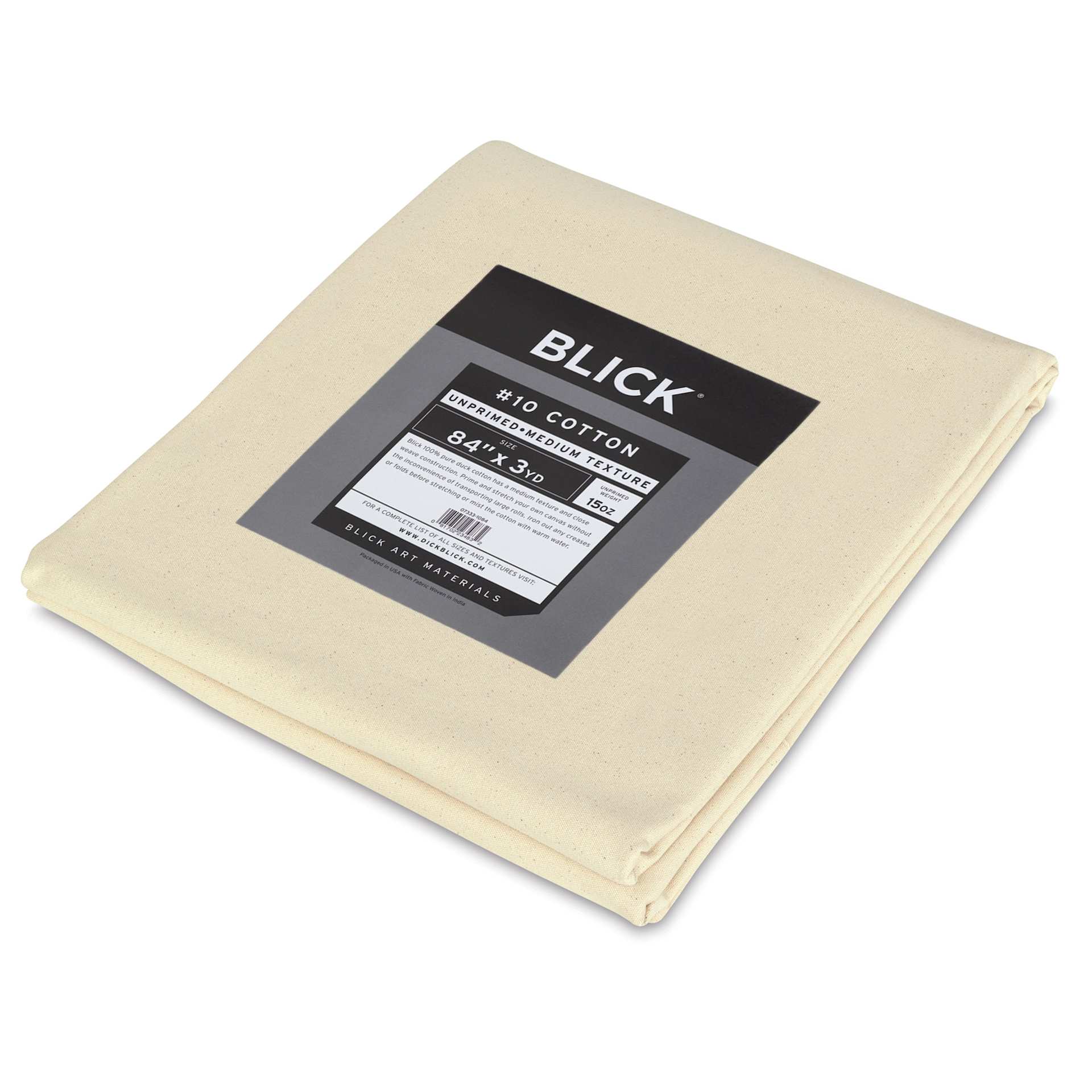 Blick Canvas Blanket - 84" x 3 yards, Cotton, close-up of label