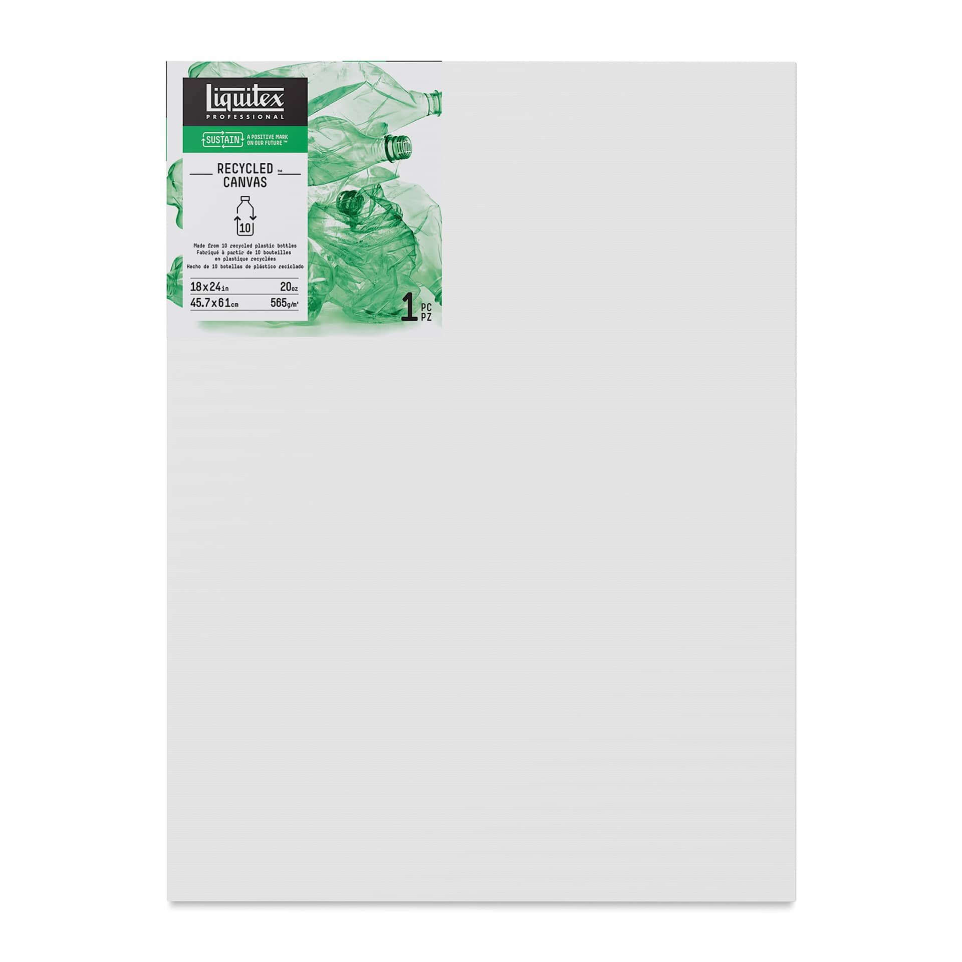 Liquitex Recycled Stretched Canvas - 18" x 24", 3/4" Traditional Profile, front view