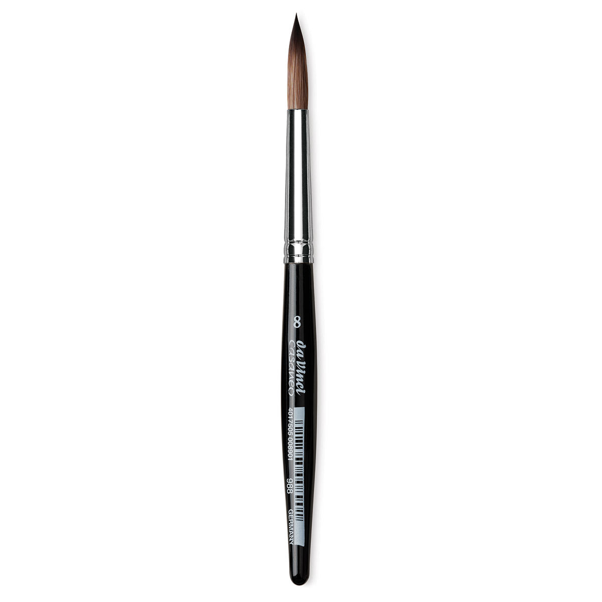 Da Vinci Casaneo Synthetic Squirrel Watercolor Brush - Round, Size 8, Xtra Short Handle (full length)