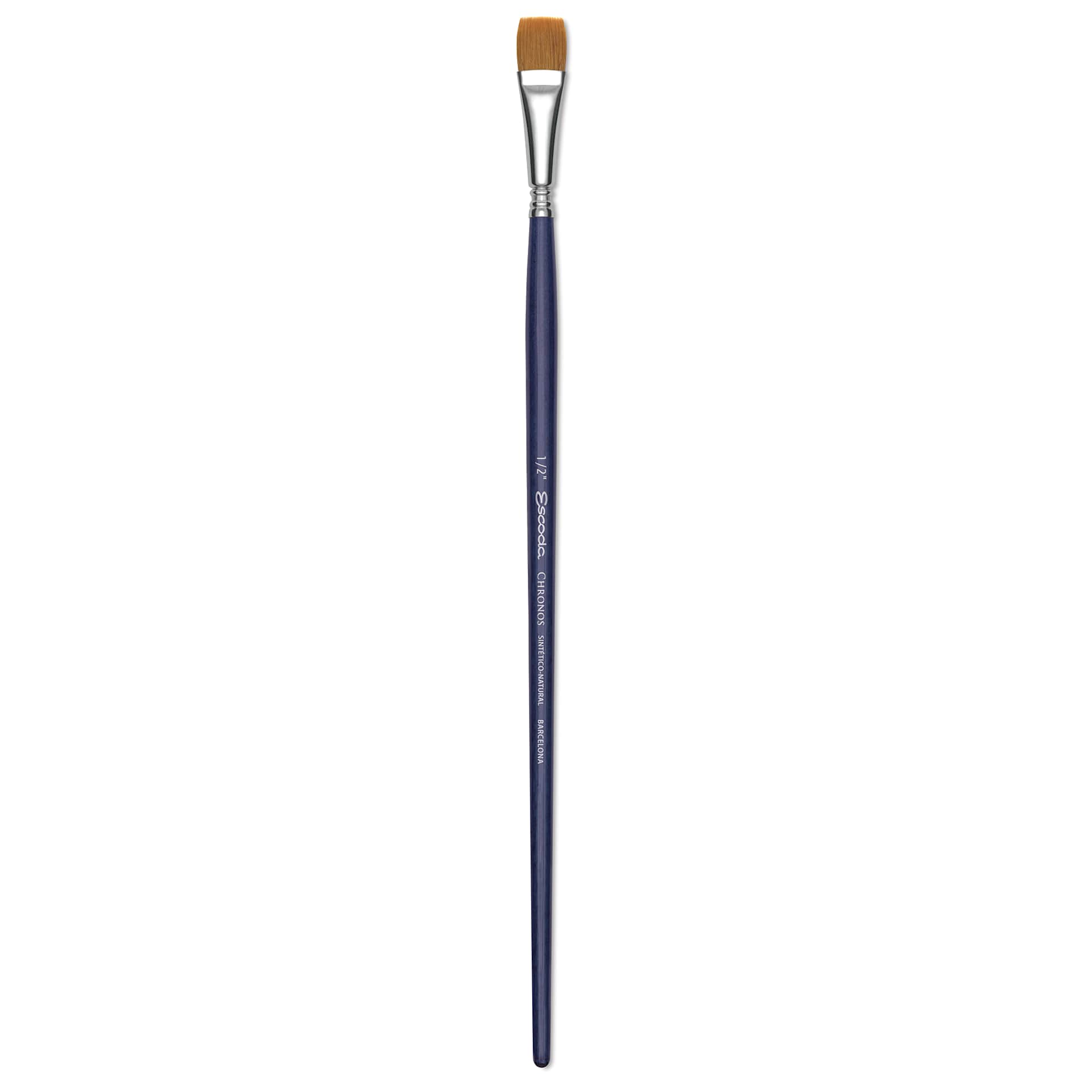 Escoda Chronos Brush - Long Handle, Bright, Size 1/2"