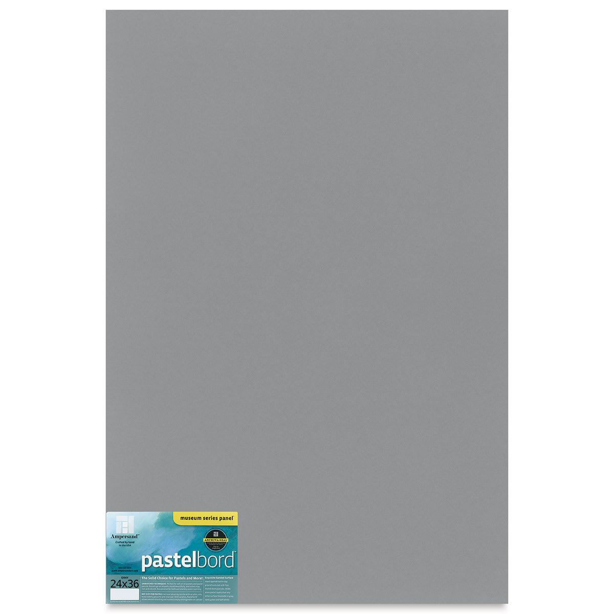 Ampersand Pastelbord Panel - 24" x 36", 1/8" Profile, Gray