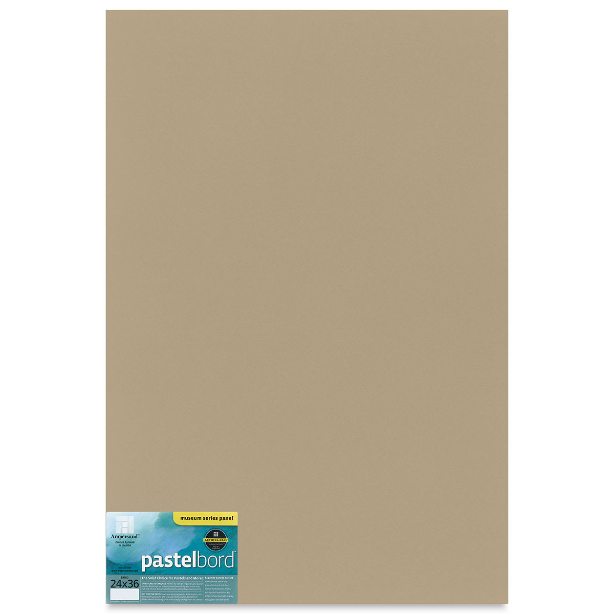 Ampersand Pastelbord Panel - 24" x 36", 1/8" Profile, Sand