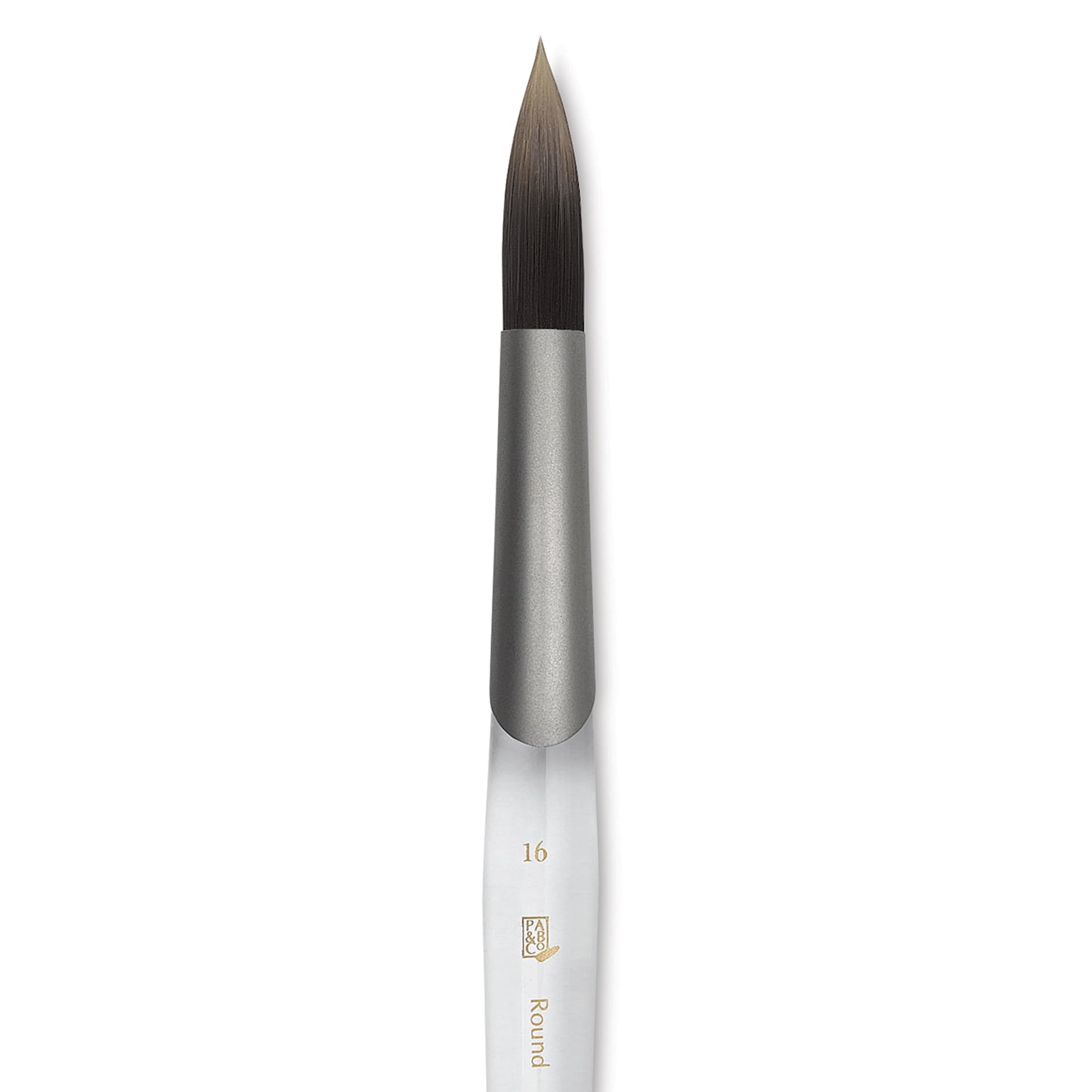 Princeton Synthetic Clear Handle Brush - Round, Short Handle, Size 16