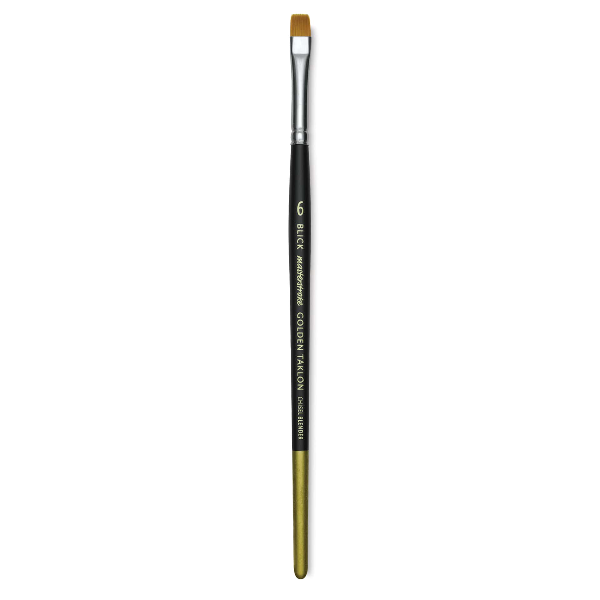 Blick Masterstroke Golden Taklon Brush - Chisel Blender, Short Handle, Size 6