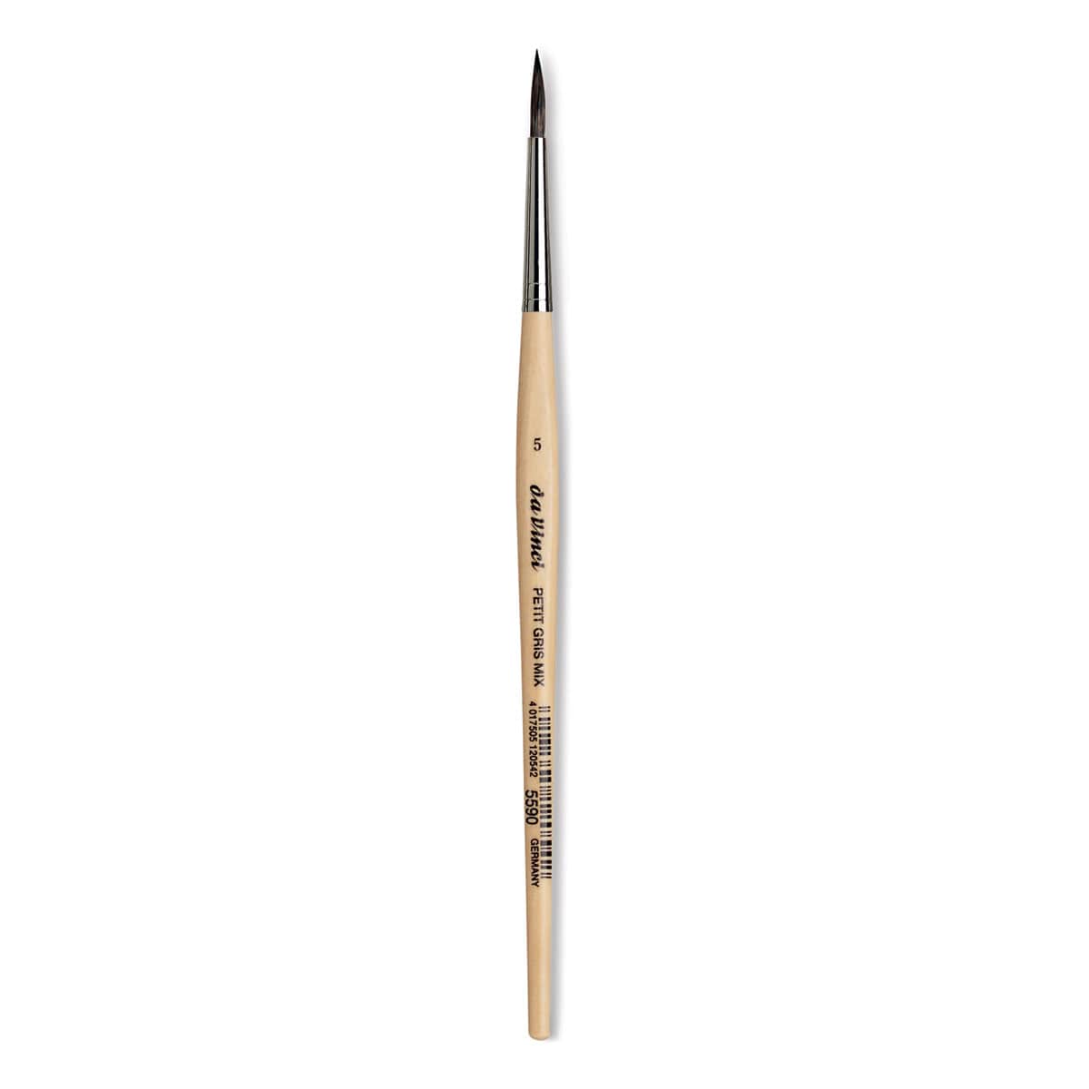 Da Vinci Petit Gris Pur Blue Squirrel Brush - Round, Short Handle, Size 5
