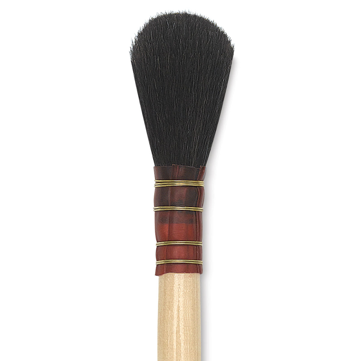 Da Vinci Black Goat Brush - Quill Mop, Short Handle, Size 6 close up