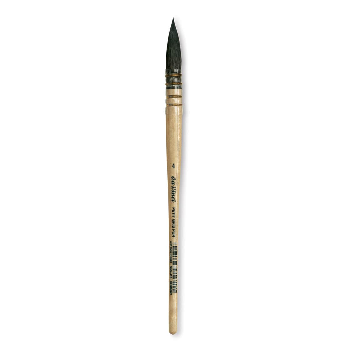 Da Vinci Petit Gris Pur Blue Squirrel Brush - Quill, Short Handle, Size 4