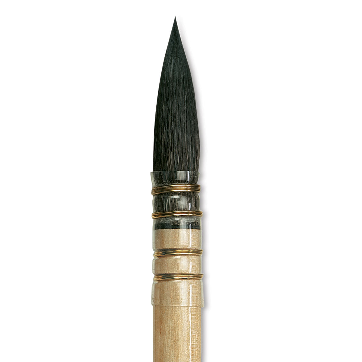 Da Vinci Petit Gris Pur Blue Squirrel Brush - Quill, Short Handle, Size 4 close up