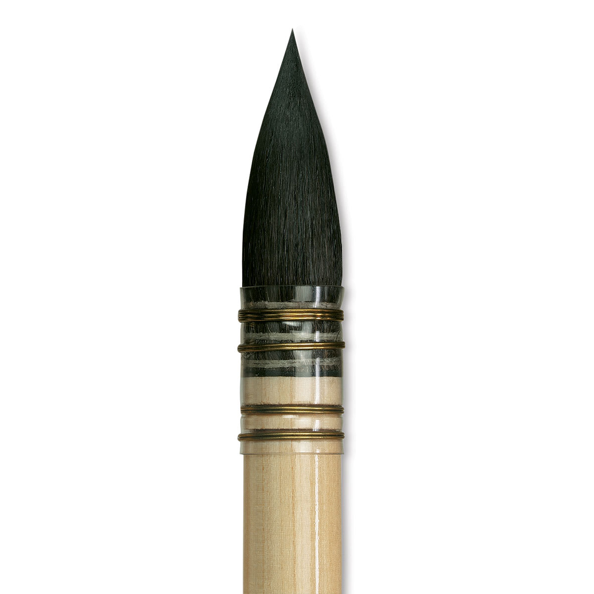 Da Vinci Petit Gris Pur Blue Squirrel Brush - Quill, Short Handle, Size 8 close up