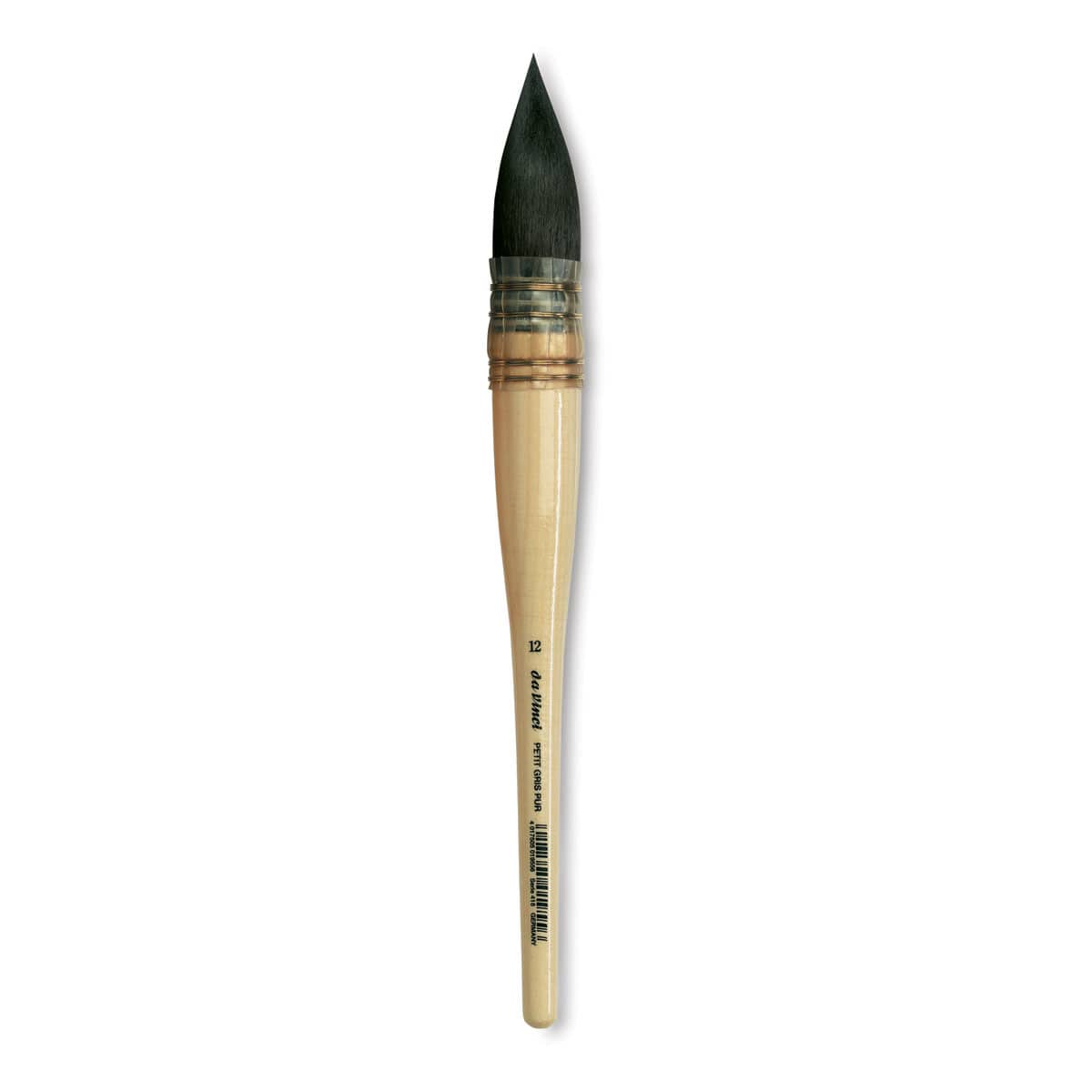 Da Vinci Petit Gris Pur Blue Squirrel Brush - Quill, Short Handle, Size 12