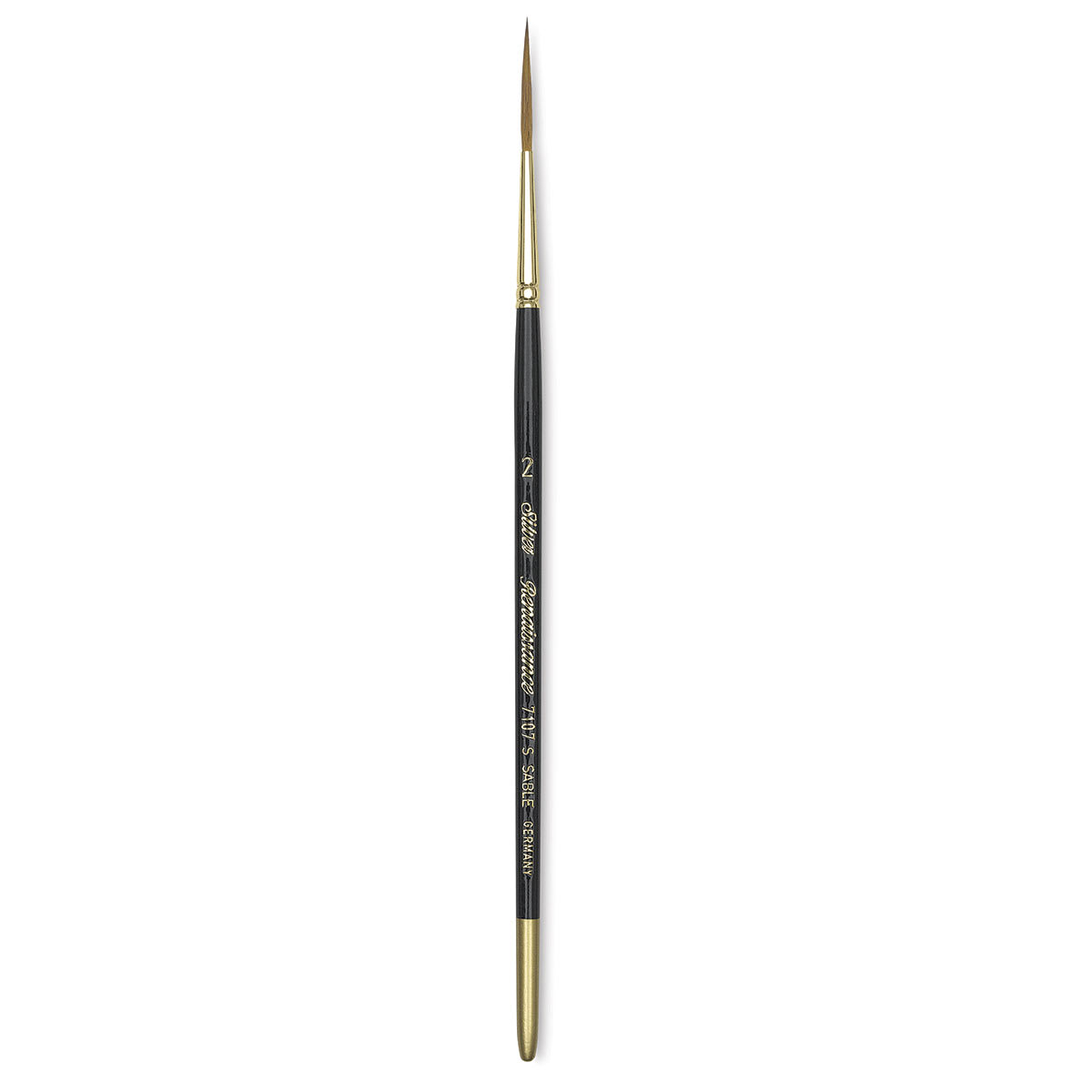 Silver Brush Renaissance Red Sable Brush - Script Liner, Short Handle, Size 2