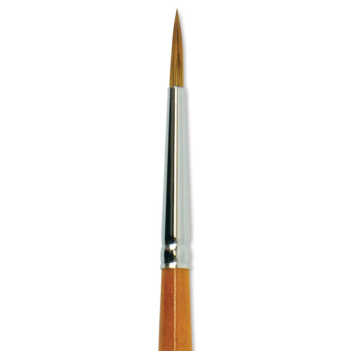 Silver Brush Golden Natural Brush - Round, Short Handle, Size 4 close up