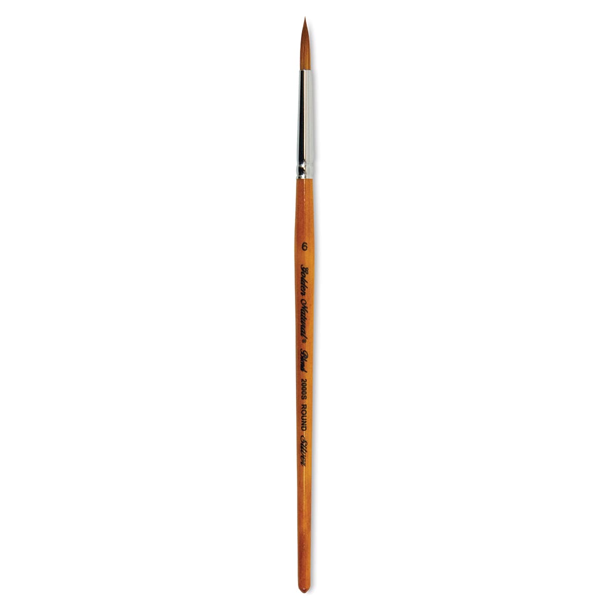 Silver Brush Golden Natural Brush - Round, Short Handle, Size 6