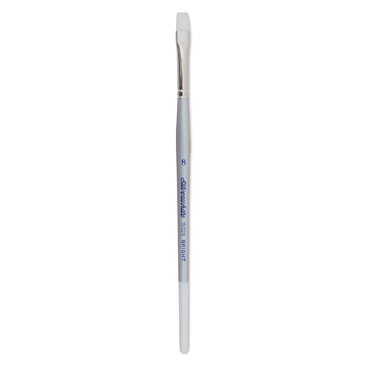 Silver Brush Silverwhite Synthetic Brush - Bright, Short Handle, Size 8