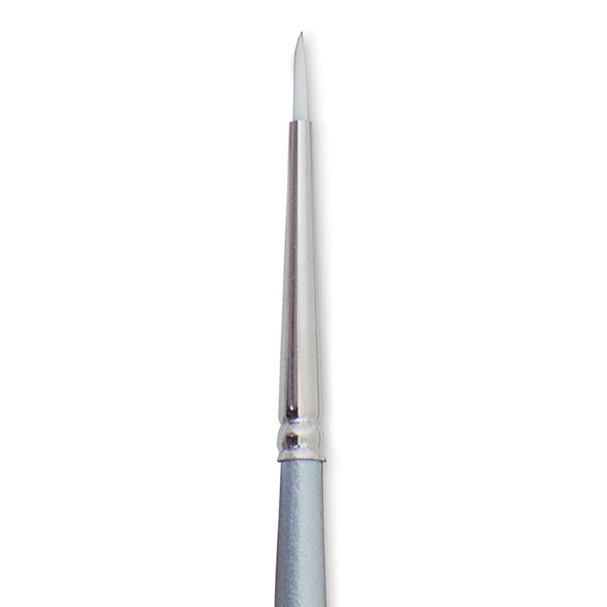 Silver Brush Silverwhite Synthetic Brush - Round, Short Handle, 2/0 close up
