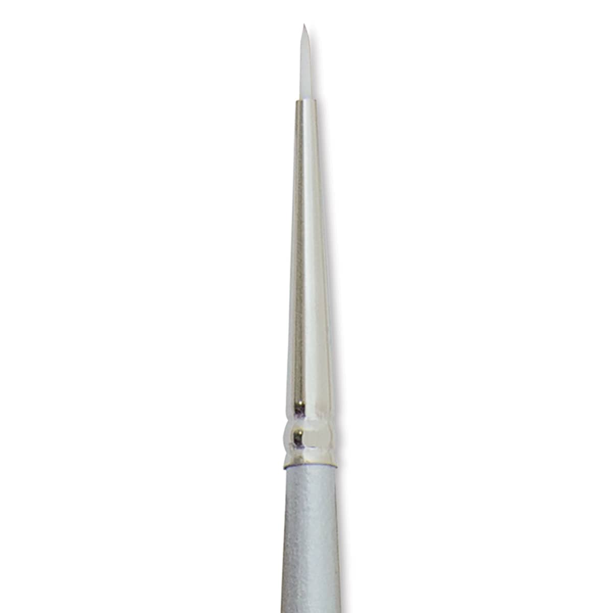 Silver Brush Silverwhite Synthetic Brush - Round, Short Handle, 5/0 close up