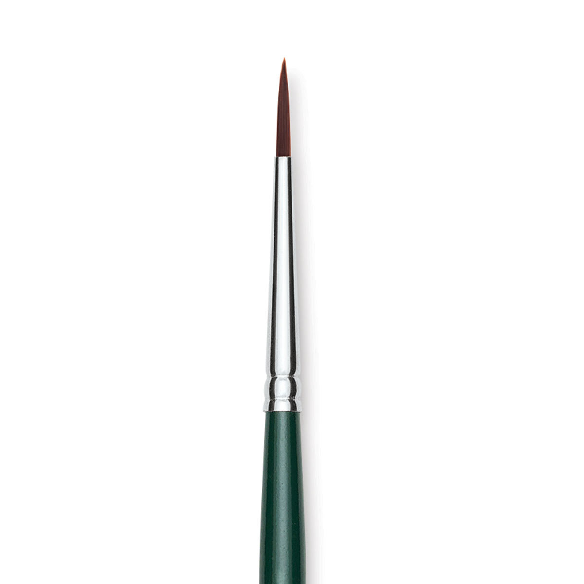 Silver Brush Ruby Satin Synthetic Brush - Round, Size 2, Short Handle close-up