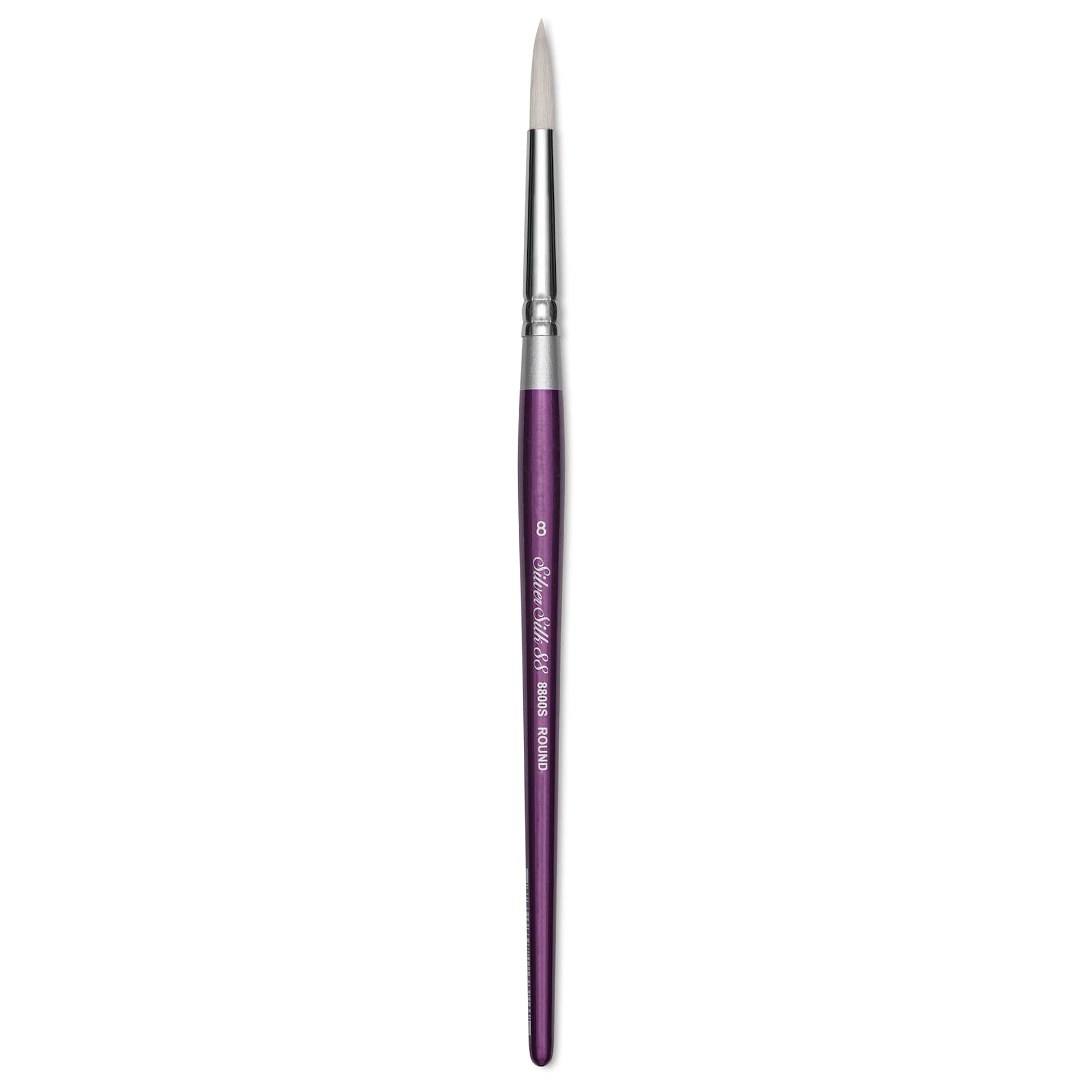 Silver Brush Silver Silk 88 Synthetic Brush - Short Handle, Round, Size 8