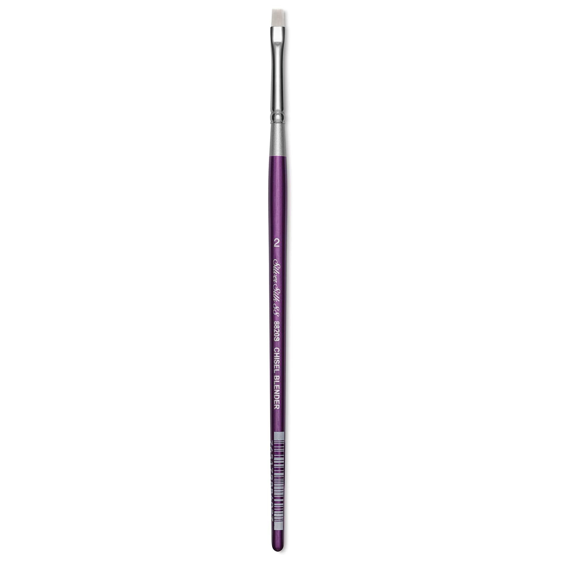 Silver Brush Silver Silk 88 Synthetic Brush - Short Handle, Chisel Blender, Size 2
