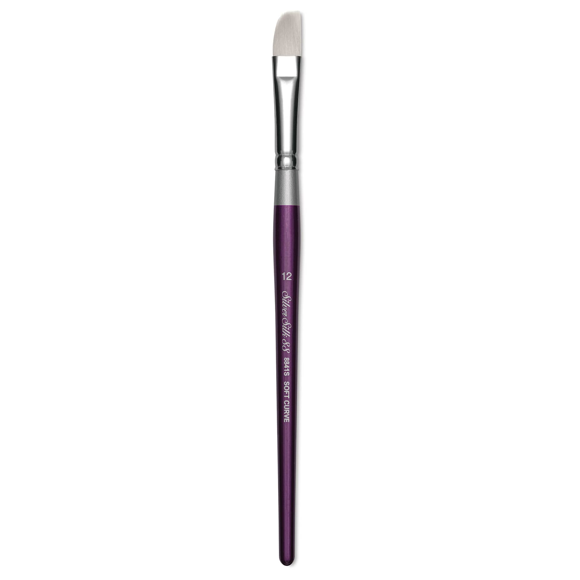 Silver Brush Silver Silk 88 Synthetic Brush - Short Handle, Soft Curve, Size 12