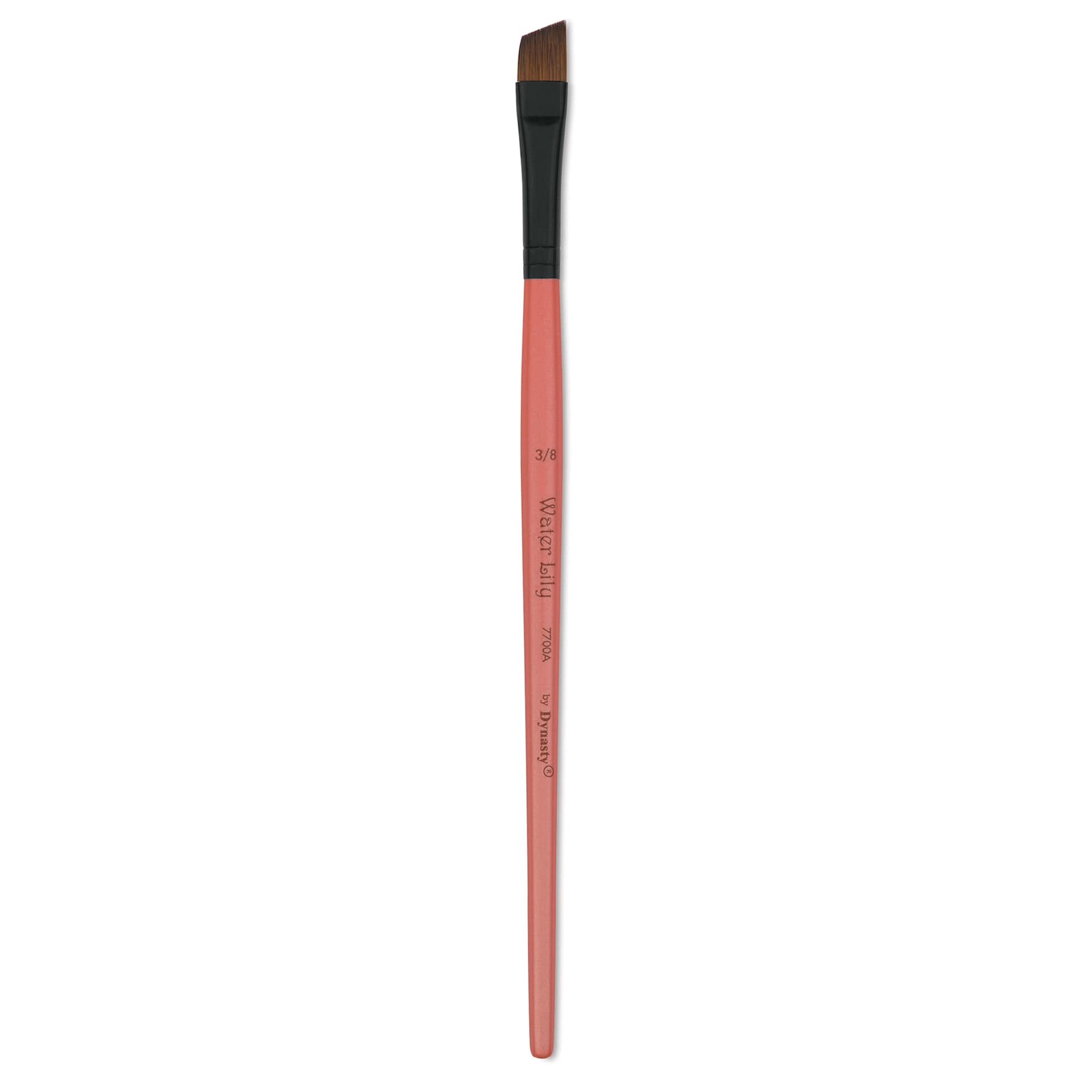 Dynasty Water Lily Watercolor Brush - Short Handle, Angle, Size 3/8"