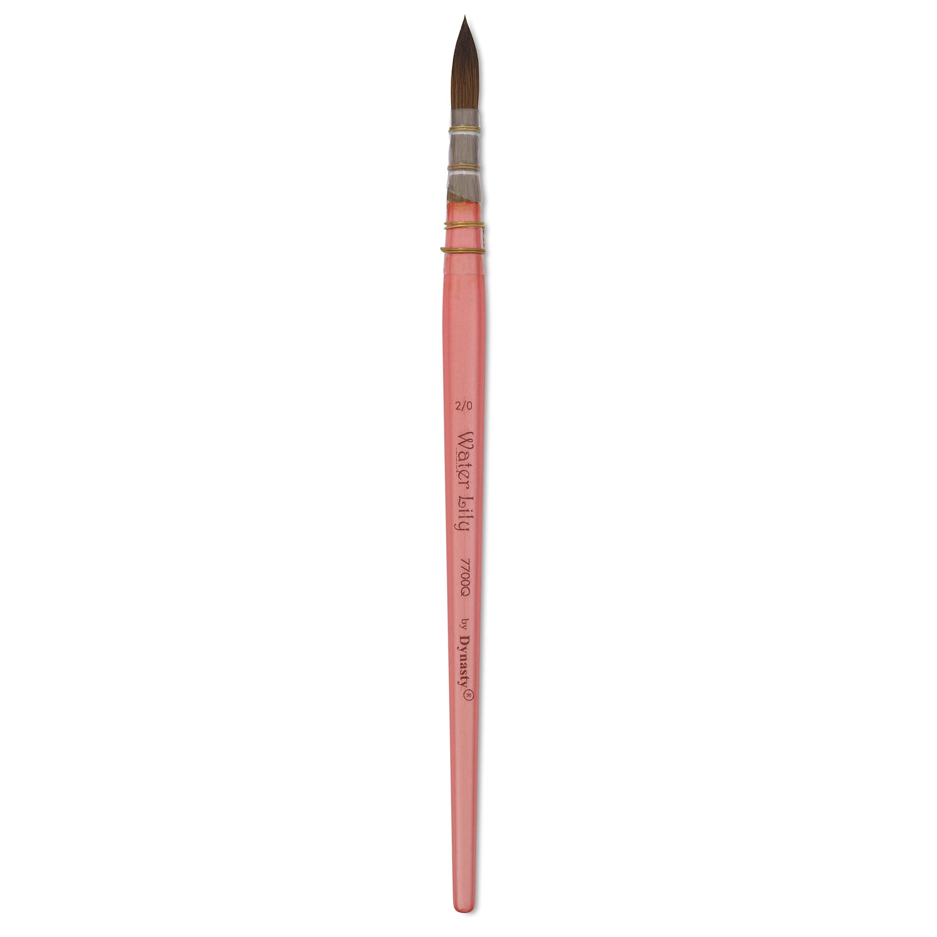 Dynasty Water Lily Watercolor Brush - Short Handle, Quill, Size 2/0