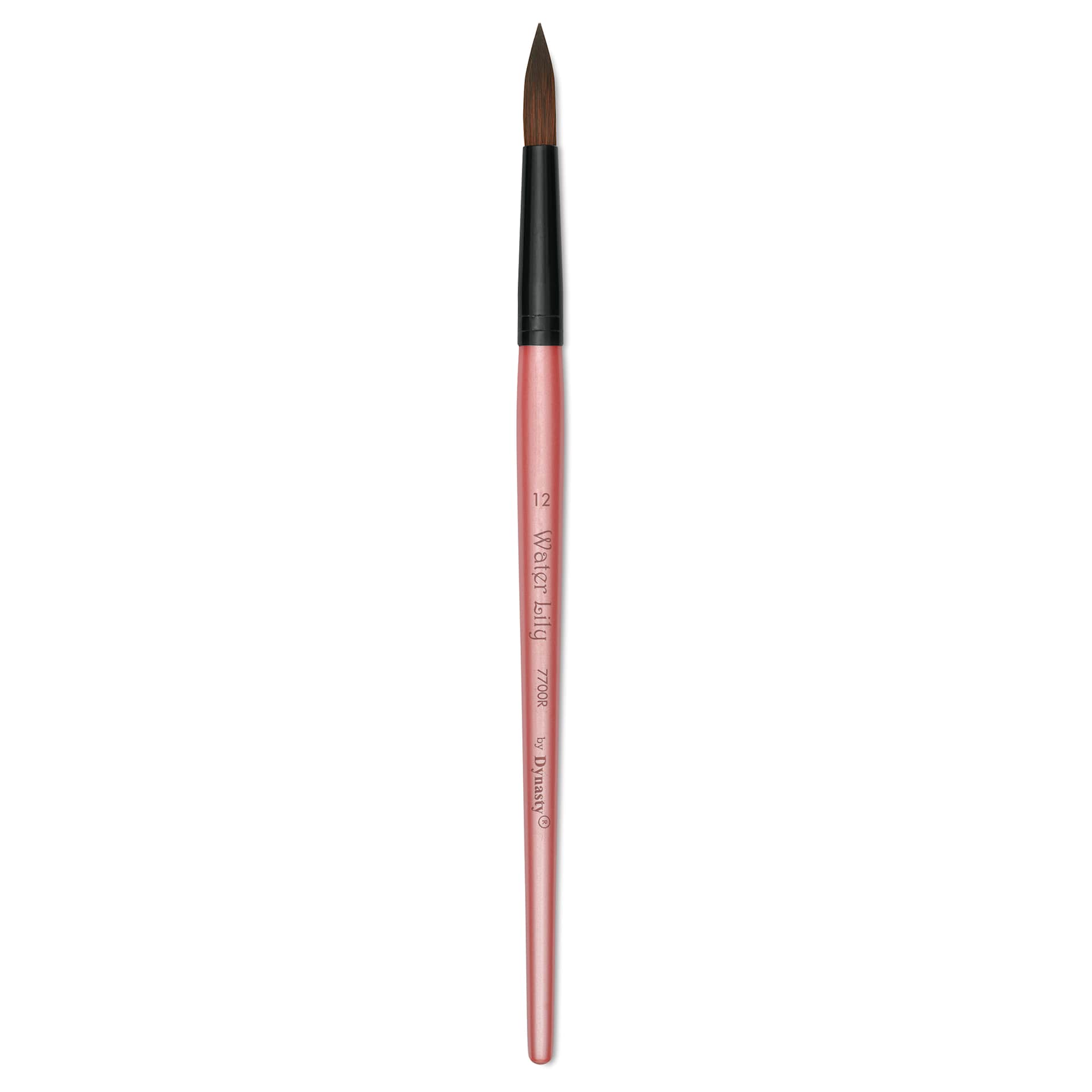 Dynasty Water Lily Watercolor Brush - Short Handle, Round, Size 12
