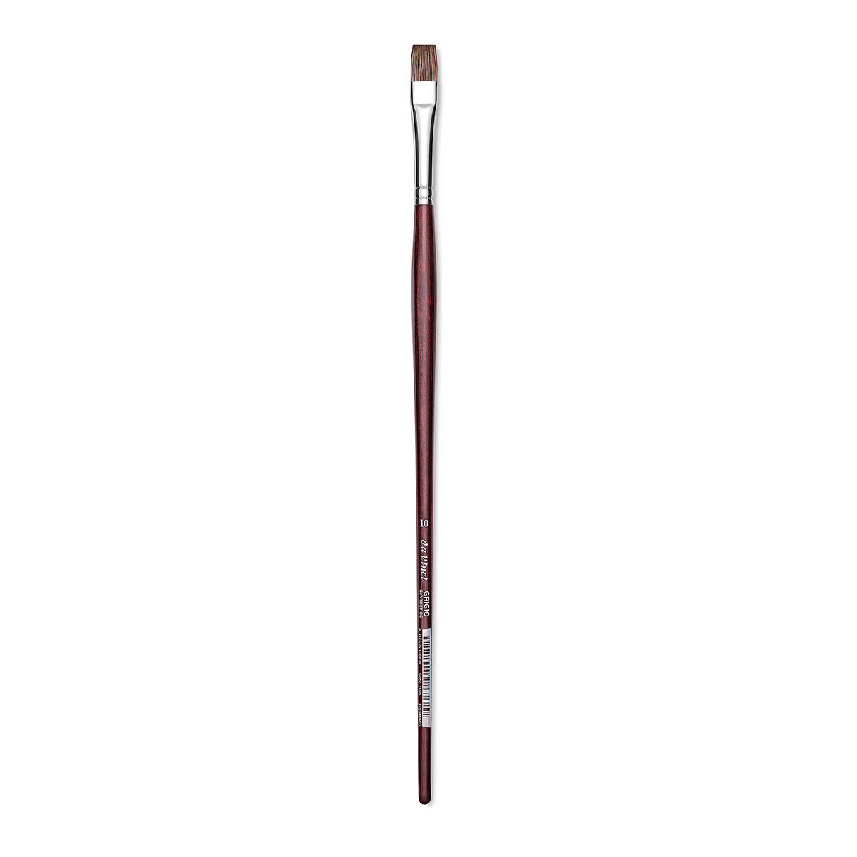 Da Vinci Grigio Synthetic Brush - Flat, Long Handle, Size 10
