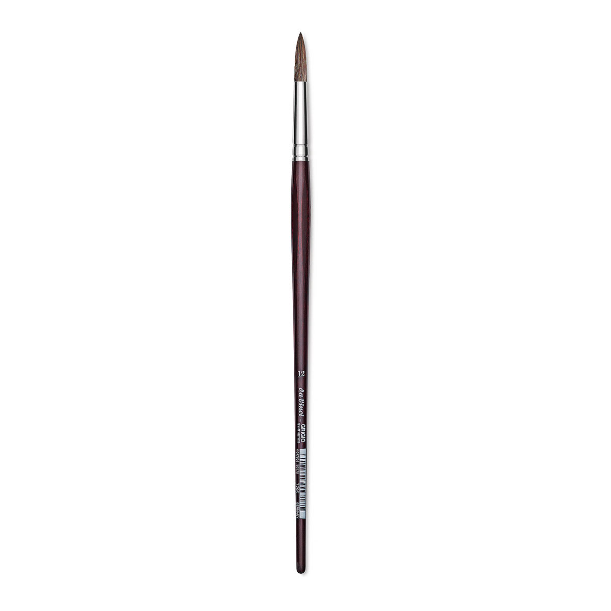 Da Vinci Grigio Synthetic Brush - Round, Long Handle, Size 12