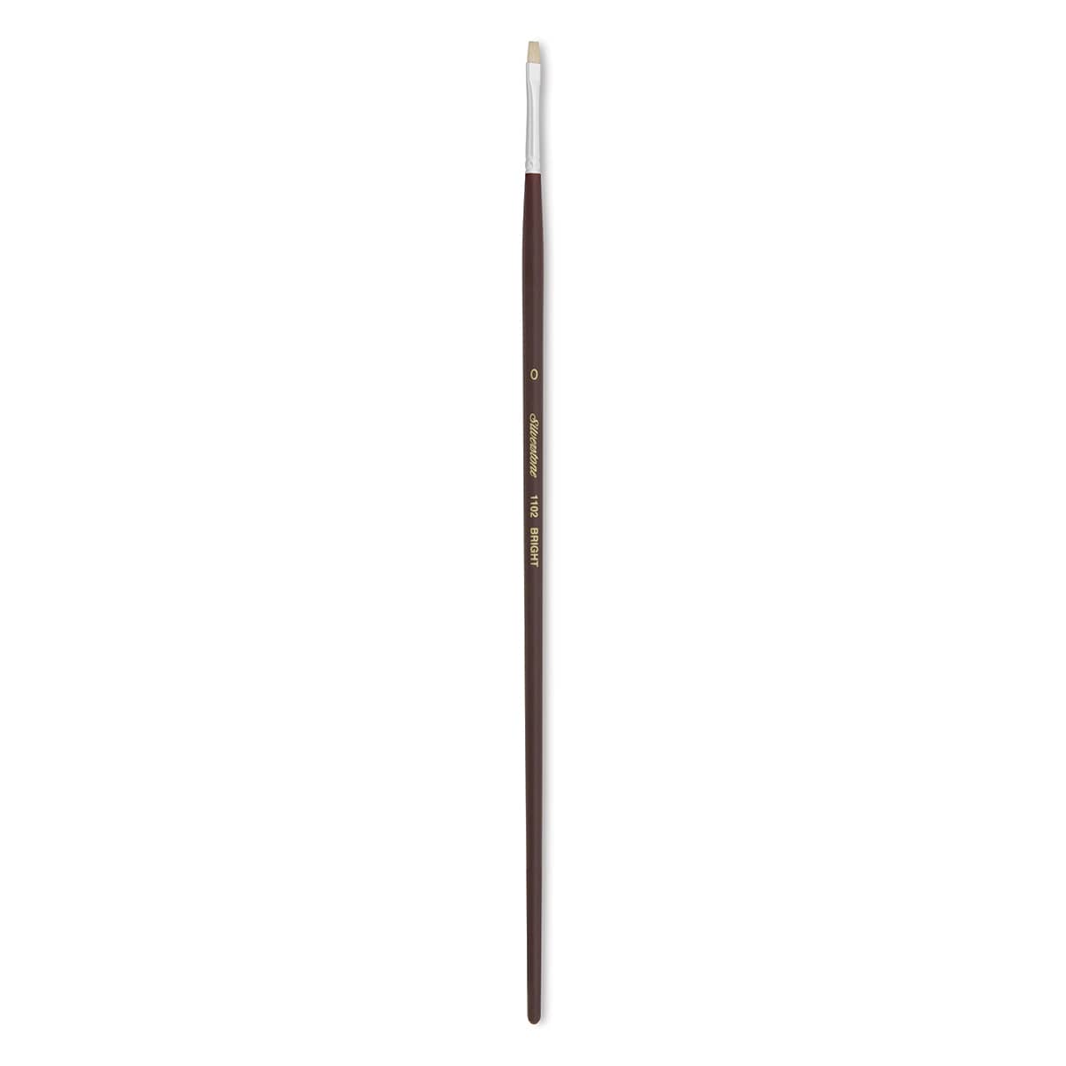 Silver Brush Silverstone Premium White Hog Bristle Brush - Bright, Long Handle, Size 0