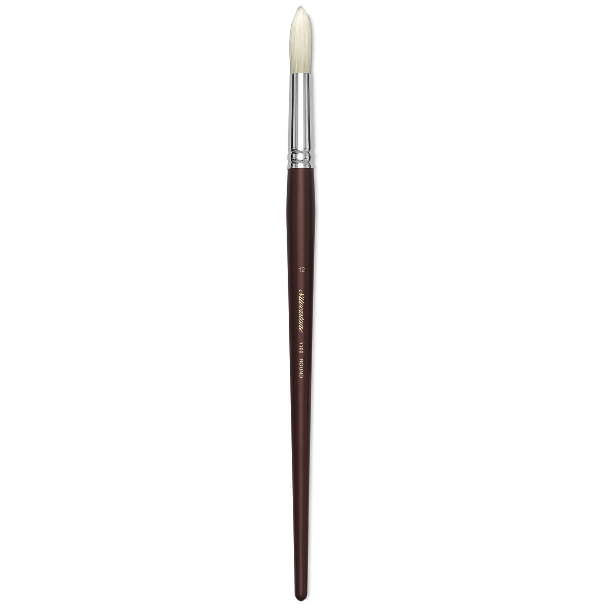 Silver Brush Silverstone Premium White Hog Bristle Brush - Round, Long Handle, Size 12