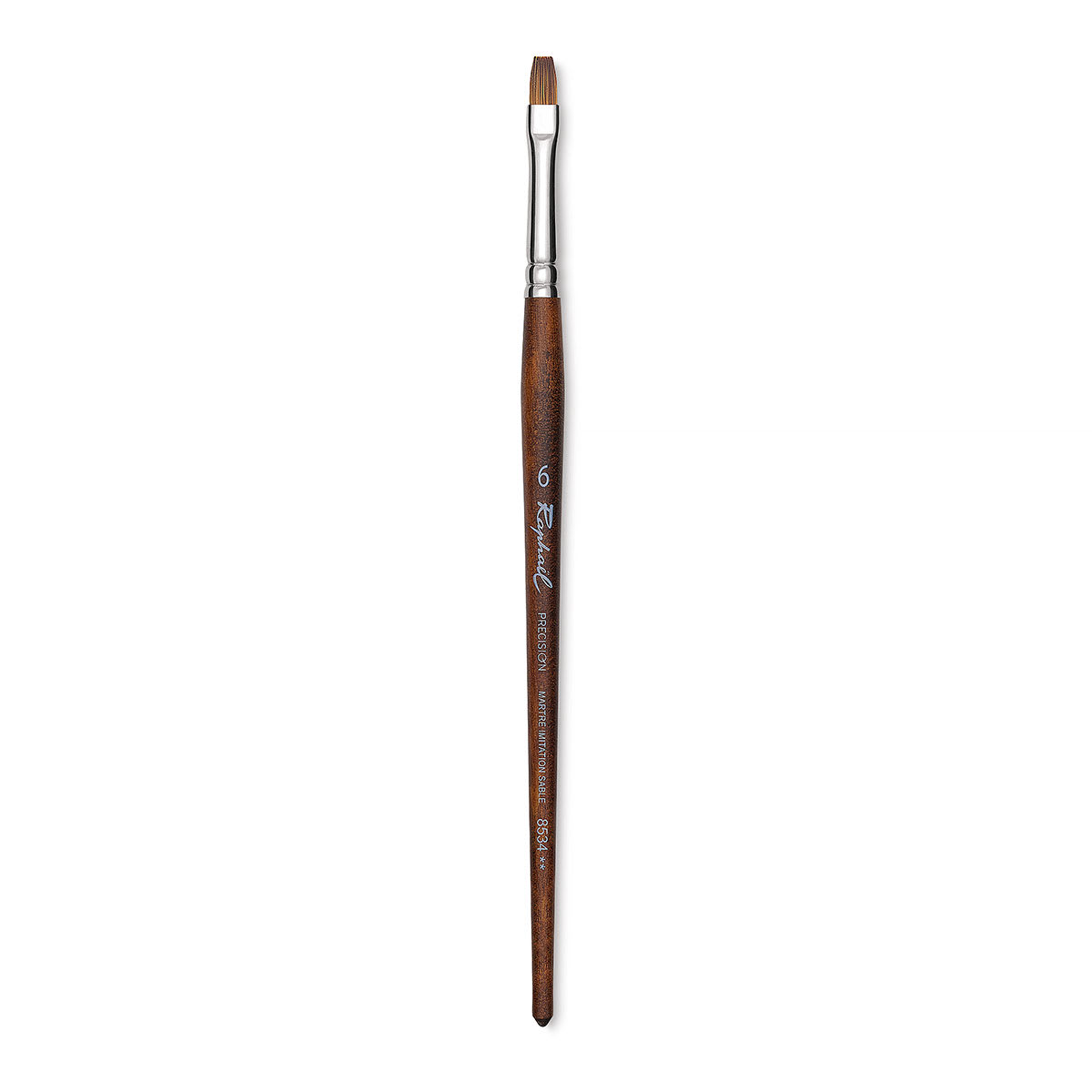 Raphaël Precision Brush - Flat, Size 6, Short Handle