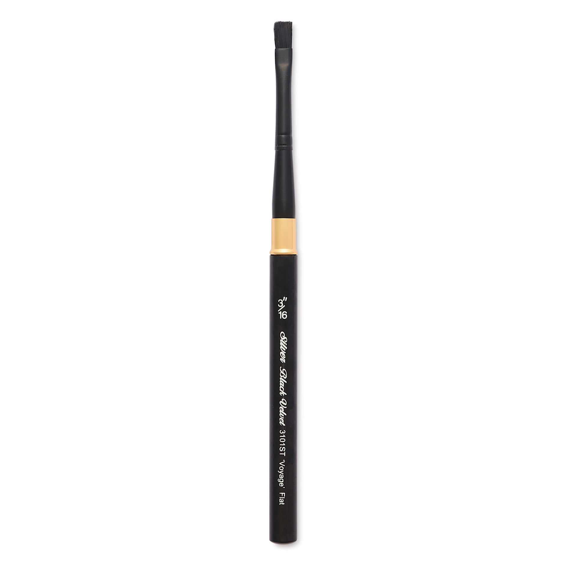 Silver Brush Black Velvet Voyage Brush - Travel Flat, 3/16"