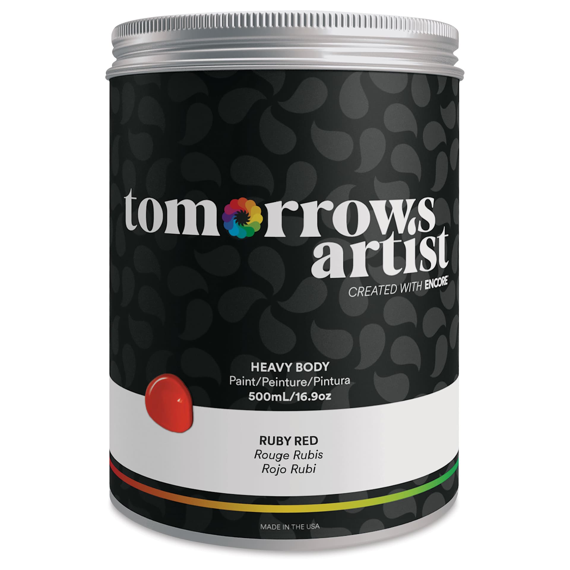 Tomorrow's Artist Eco-Friendly Heavy Body Acrylic Paint - Ruby Red, 500 ml