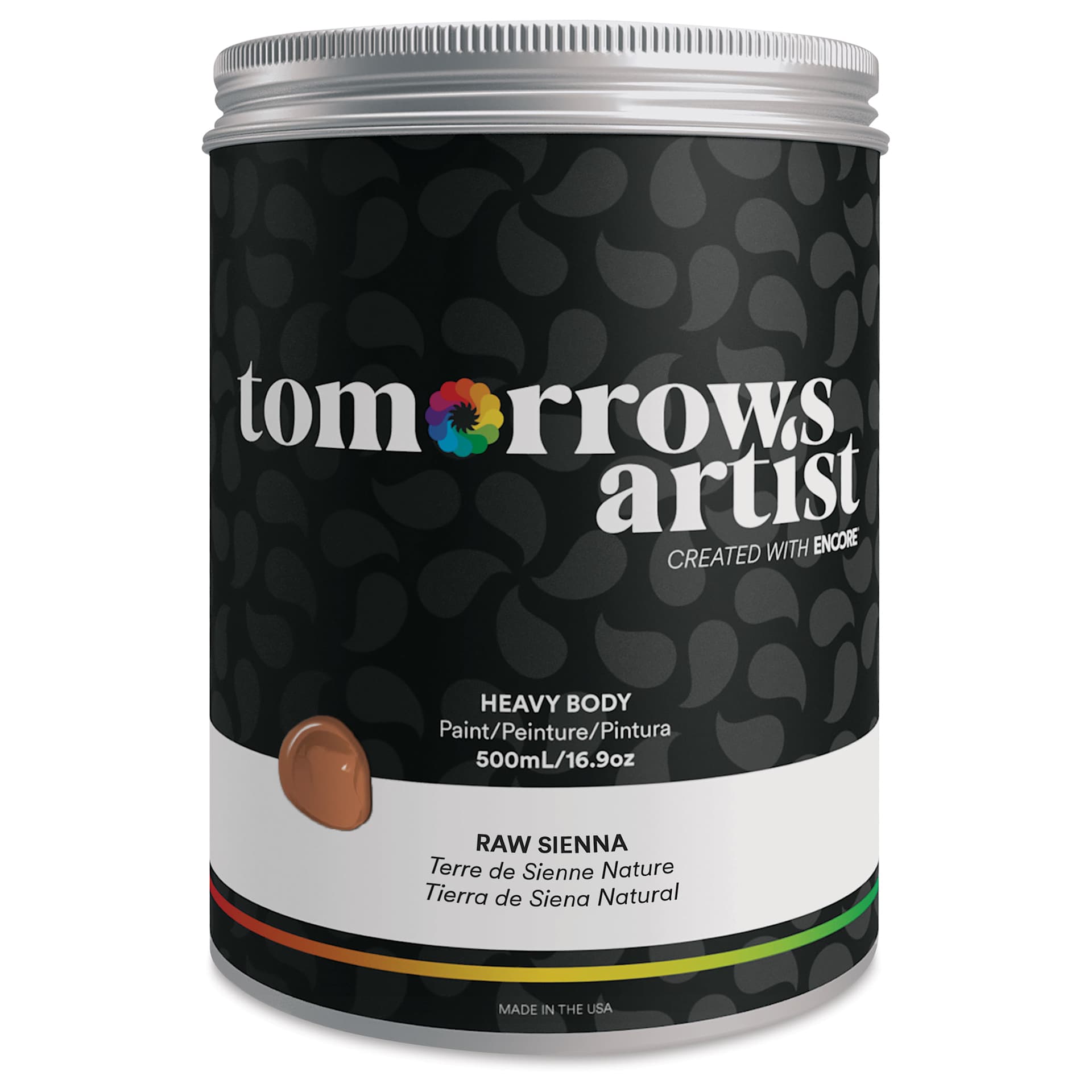 Tomorrow's Artist Eco-Friendly Heavy Body Acrylic Paint - Raw Sienna, 500 ml