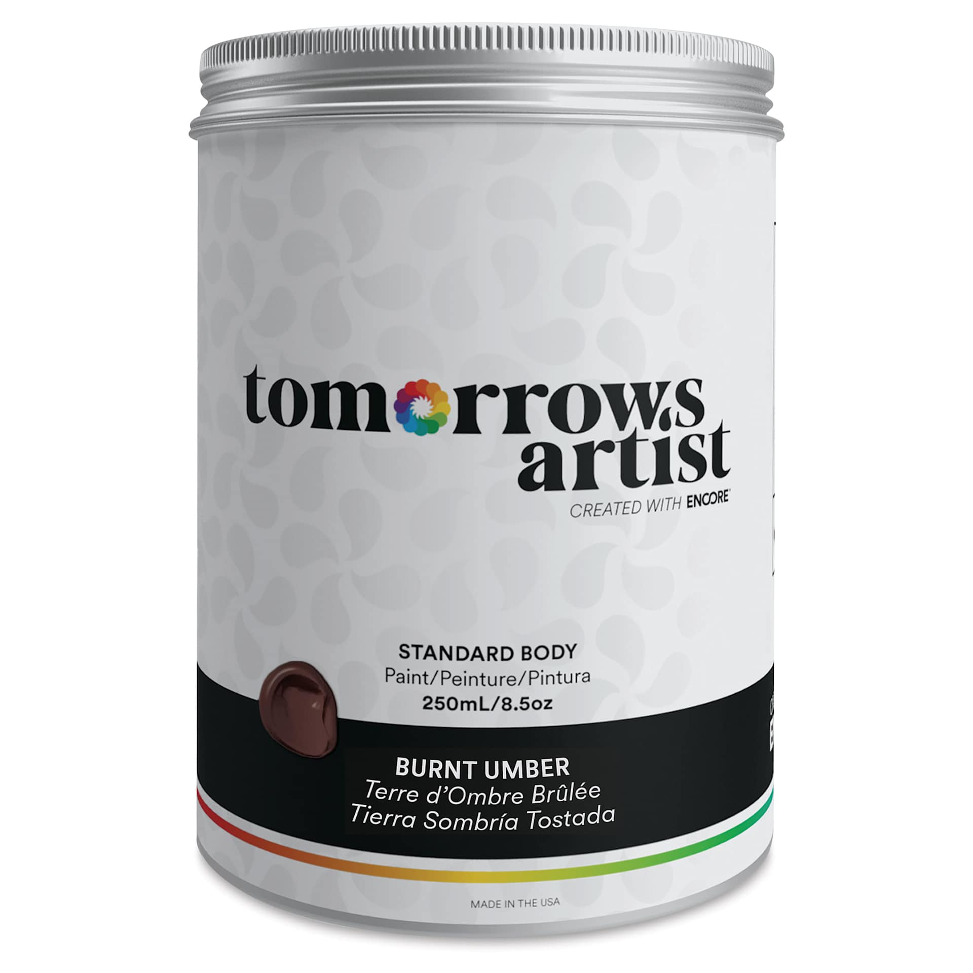 Tomorrow's Artist Eco-Friendly Standard Body Acrylic Paint - Burnt Umber, 250 ml
