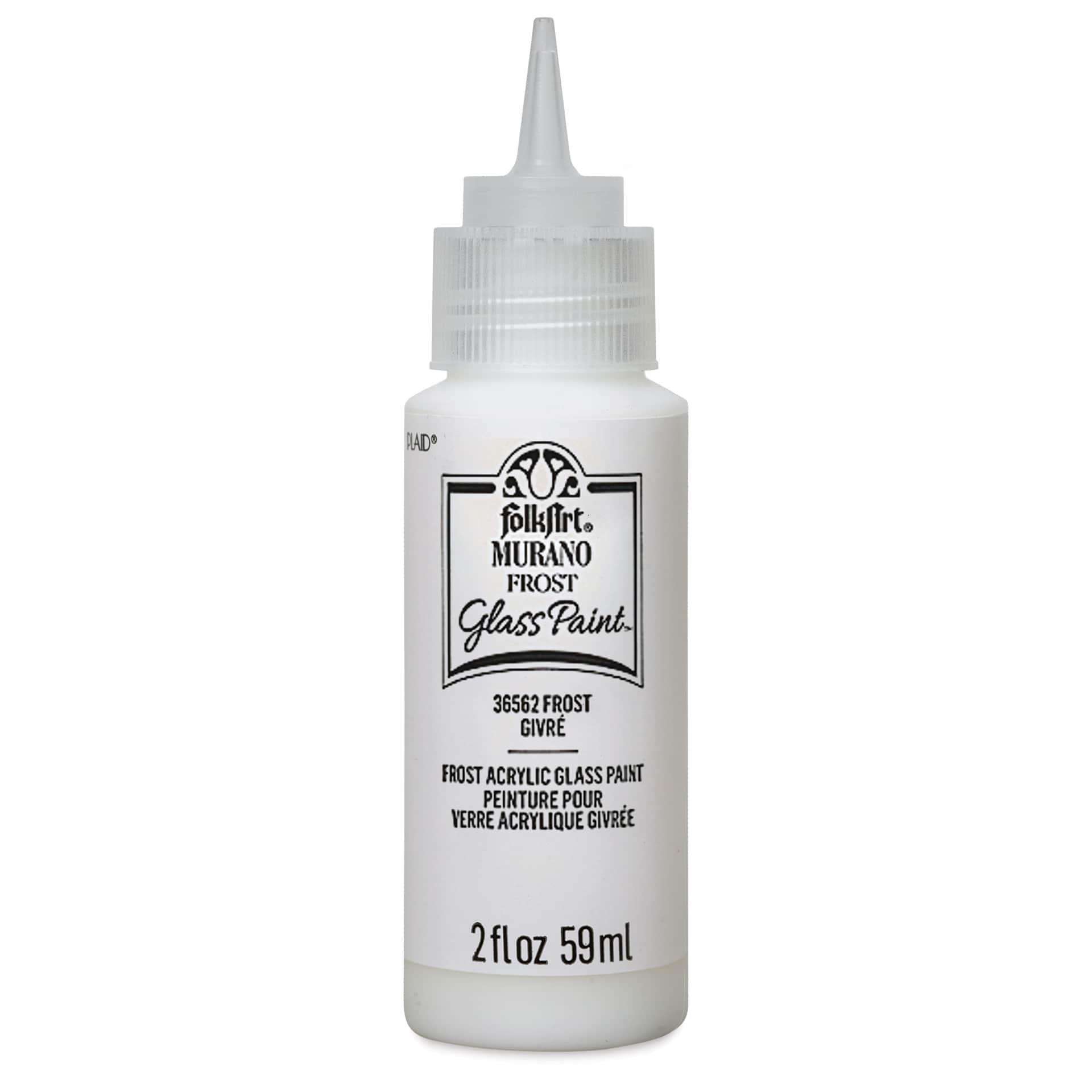 FolkArt Murano Glass Paint Frost Medium - 2 oz with cap off