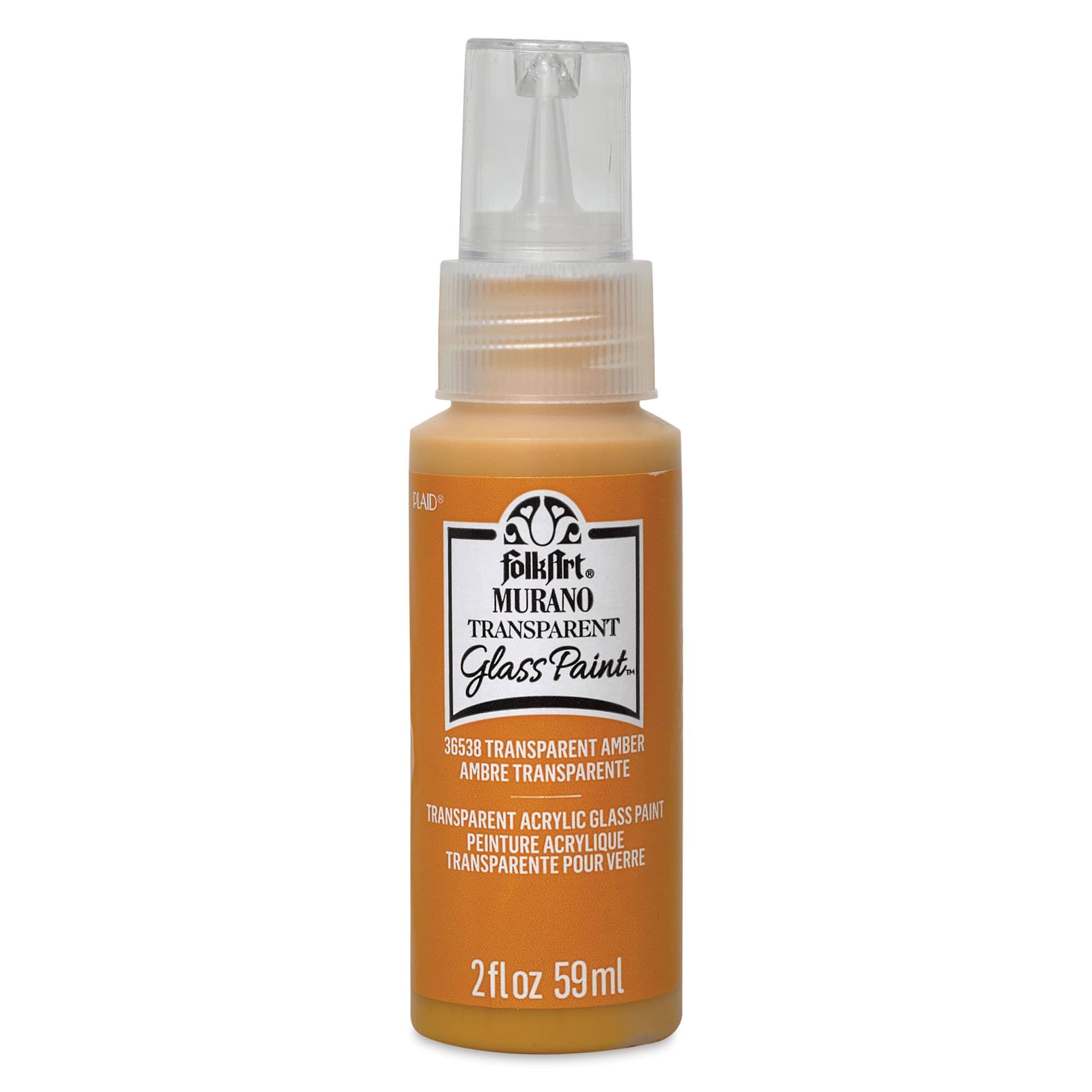 FolkArt Murano Glass Paint - Transparent Amber, 2 oz