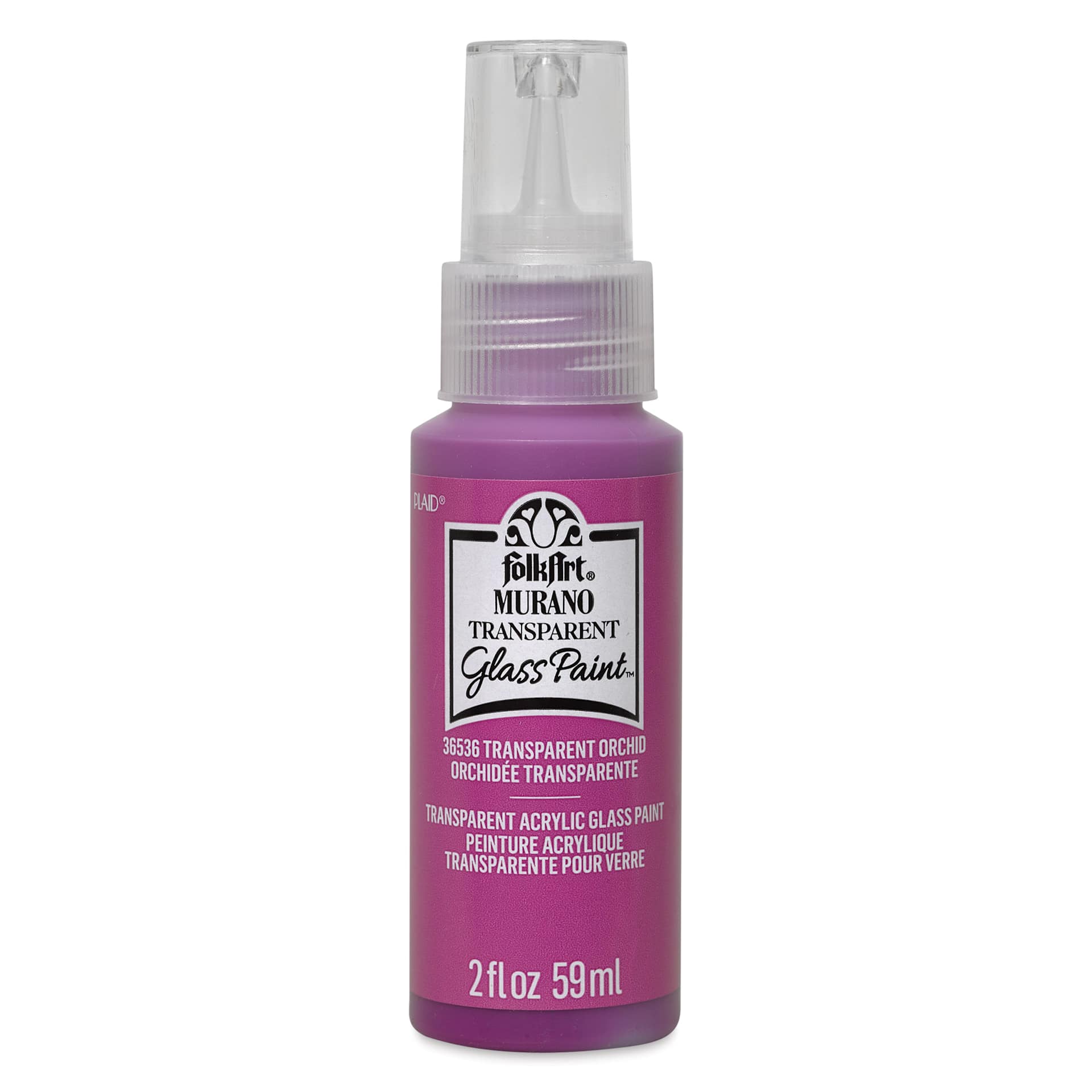 FolkArt Murano Glass Paint - Orchid, 2 oz