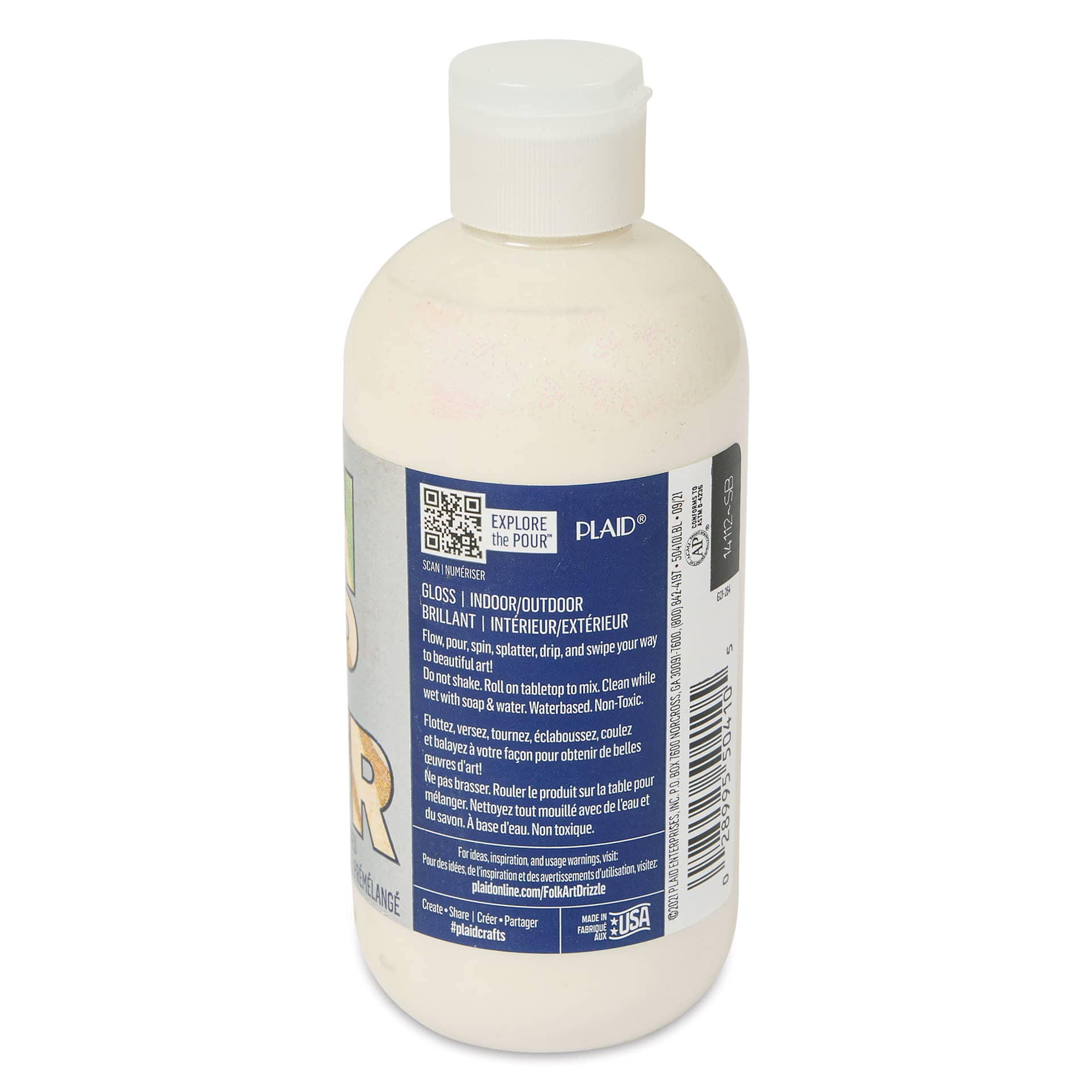 FolkArt Drizzle Acrylic Pouring Paint - Salty Glitter, 9 oz