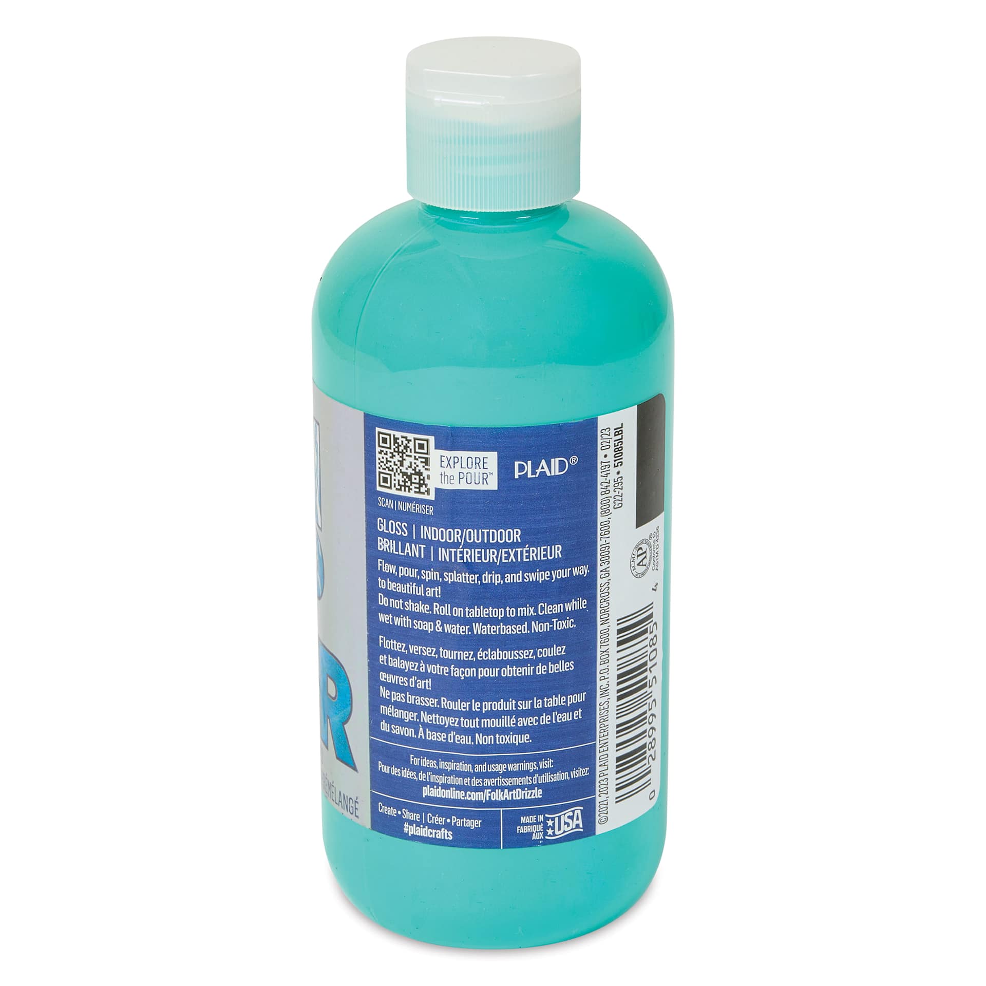 FolkArt Drizzle Acrylic Pouring Paint - Tidal Wave Flash Color Shift, 9 oz side view