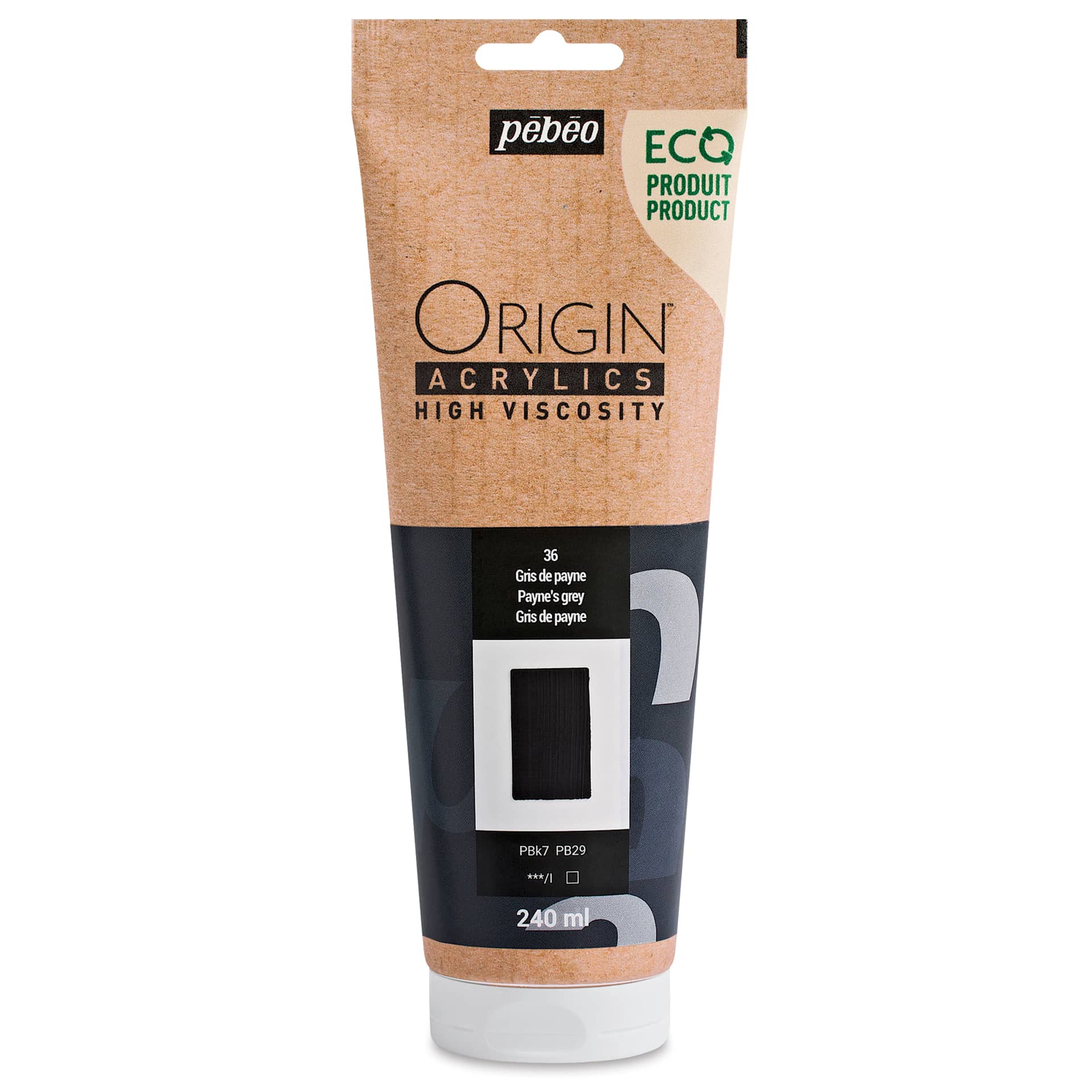 Pebeo Origin Acrylic Paint - Payne's Grey, 240 ml