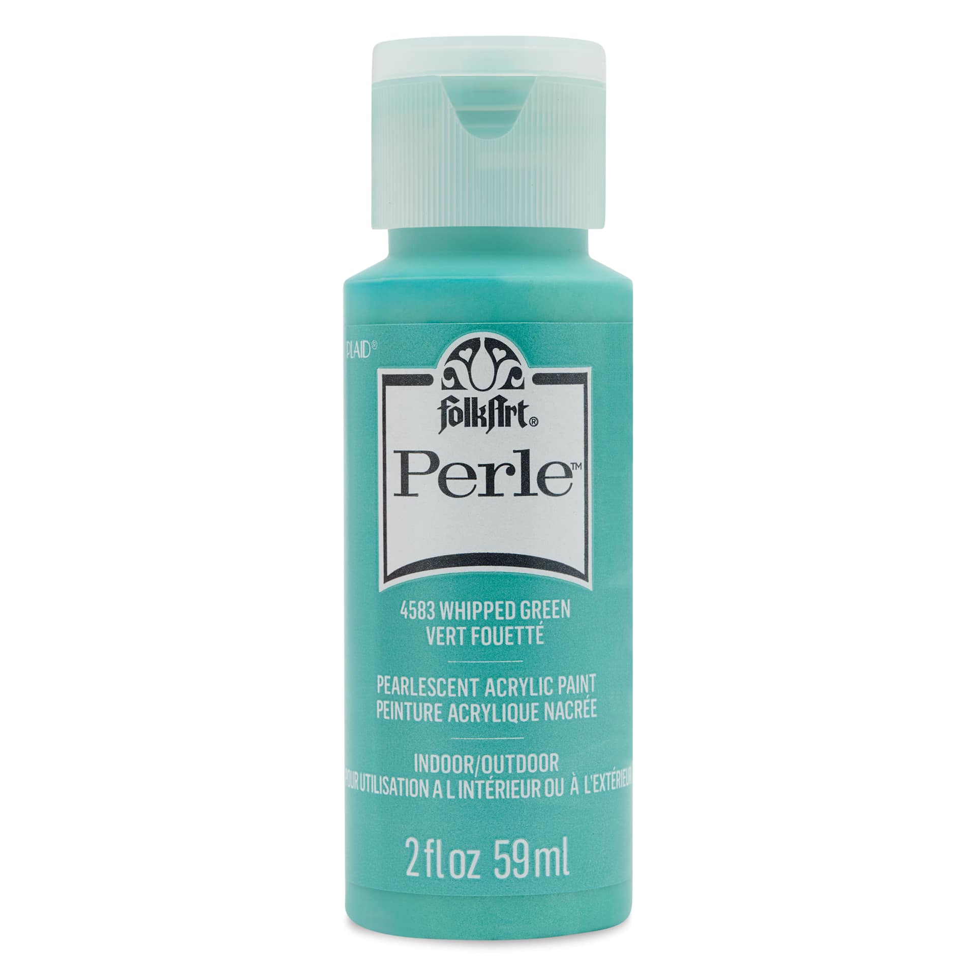 FolkArt Perle Acrylic Paint - Whipped Green, 2 oz bottle