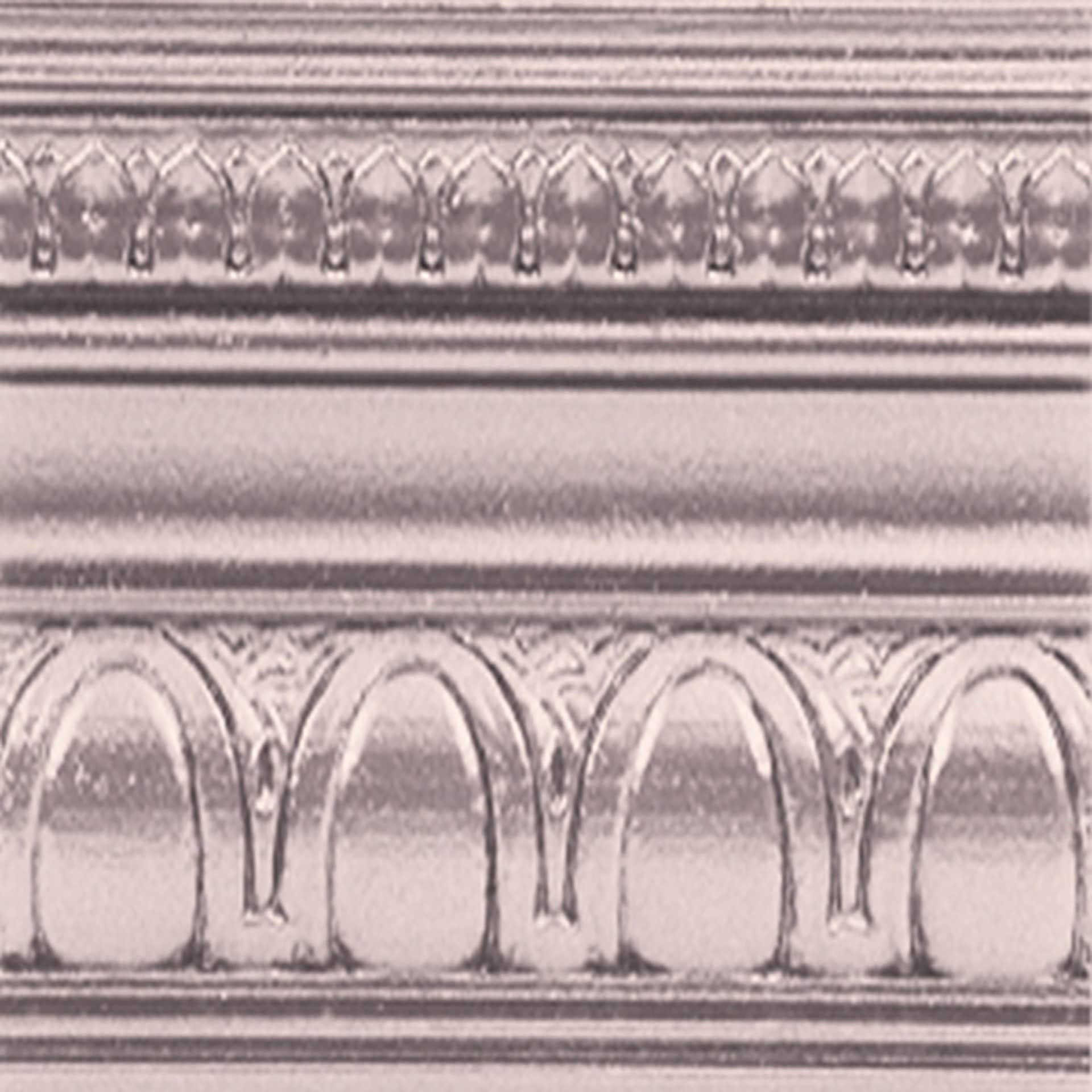 Modern Masters Metallic Paint - Rose Quartz, 177 ml jar painted on a piece of trim