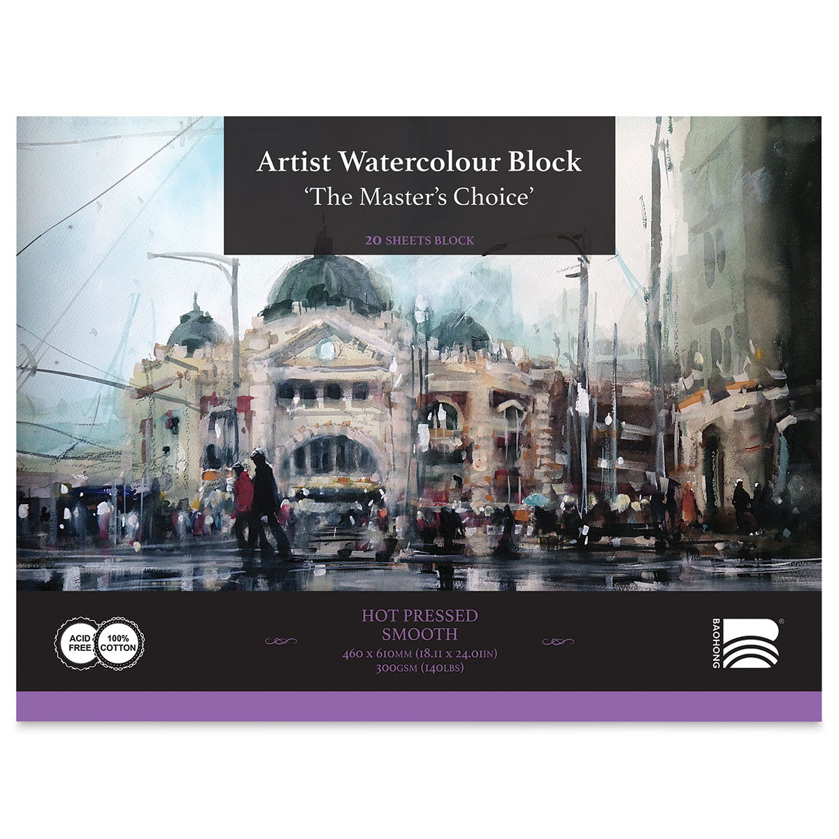 The Master's Choice Artist Watercolor Block - 18.11" x 24.01", Hot Press