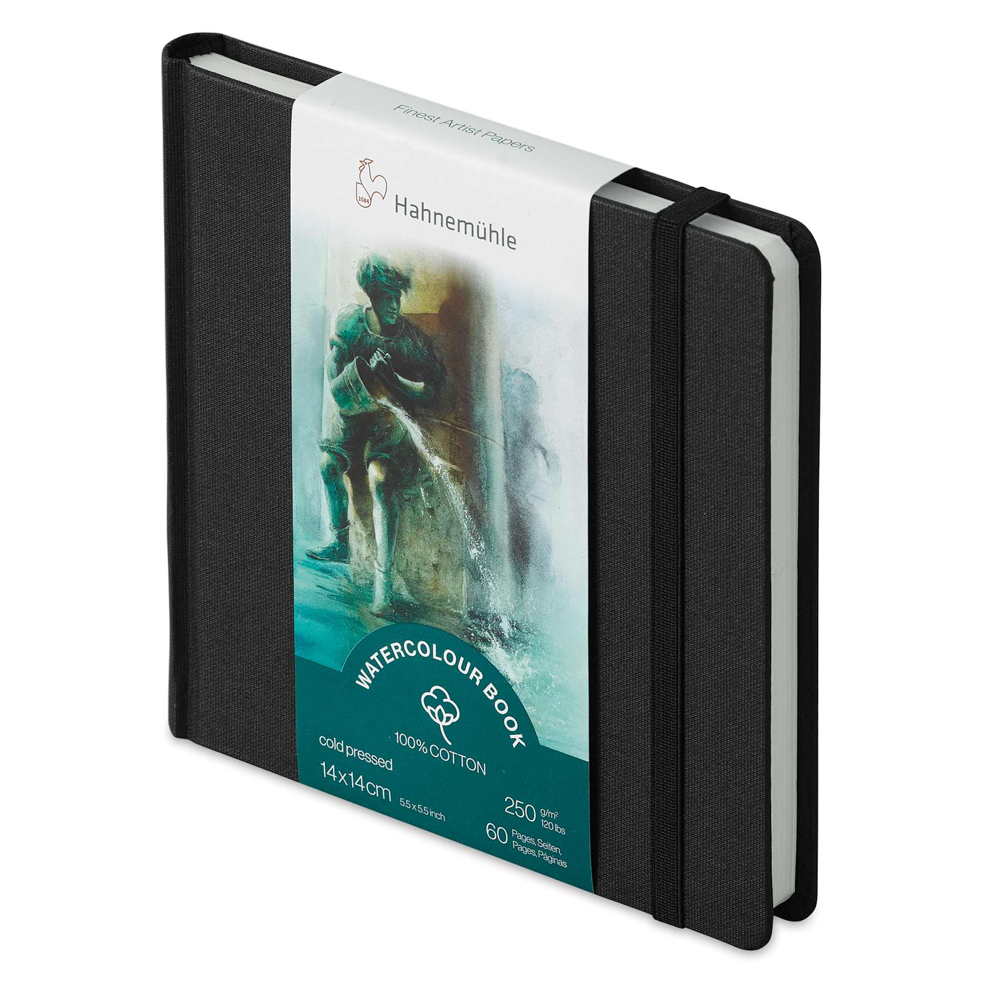 Hahnemühle Watercolor Book - 5.5" x 5.5", 60 Pages, Square (side view)