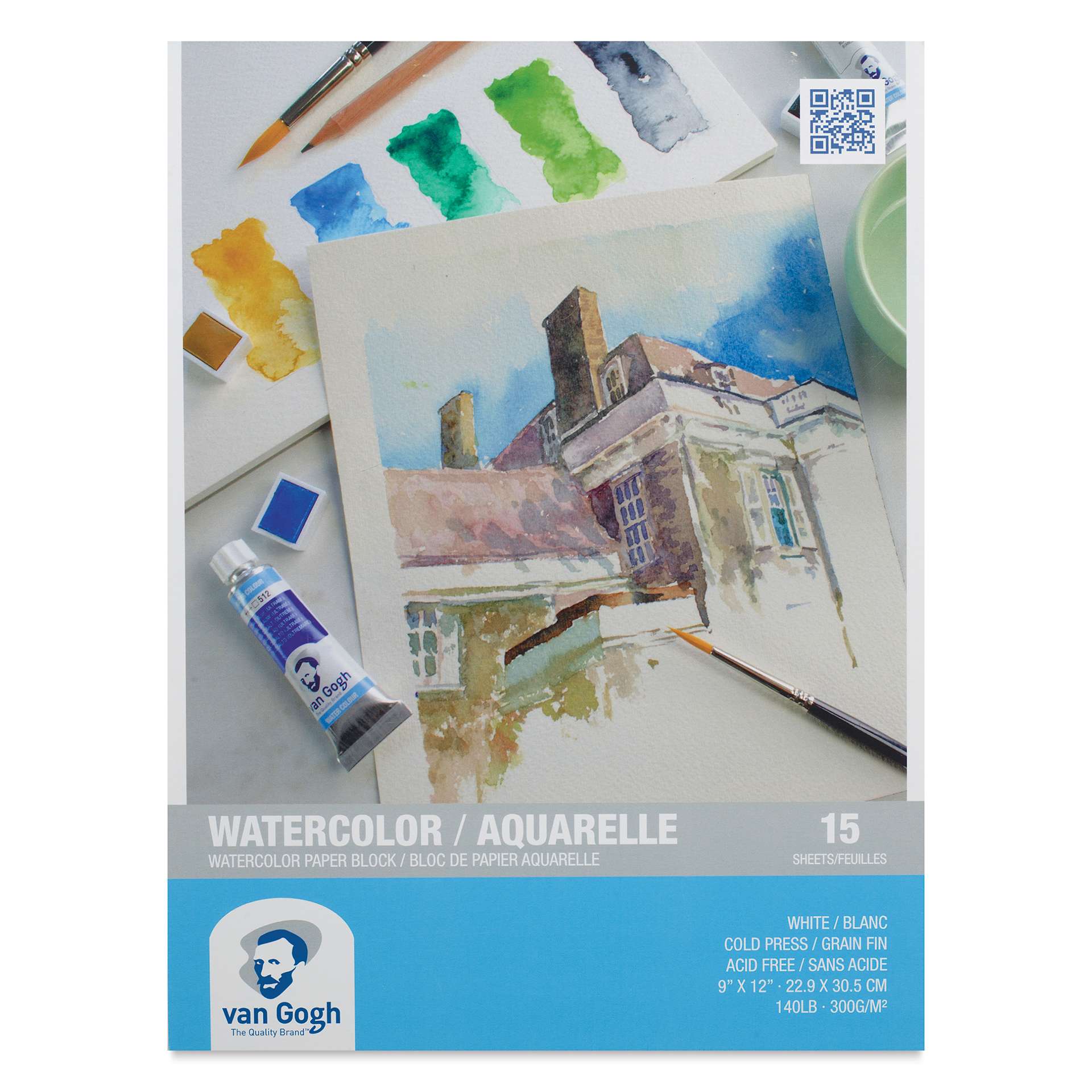 Van Gogh Watercolor Block - 9" x 12", front cover